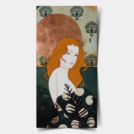 « Du bout des doigts, si elle touchait les fougères, elles se mettaient à danser » — tirage seul 30 × 60 cm, gabarit édition d’art — Lalou Kraffe