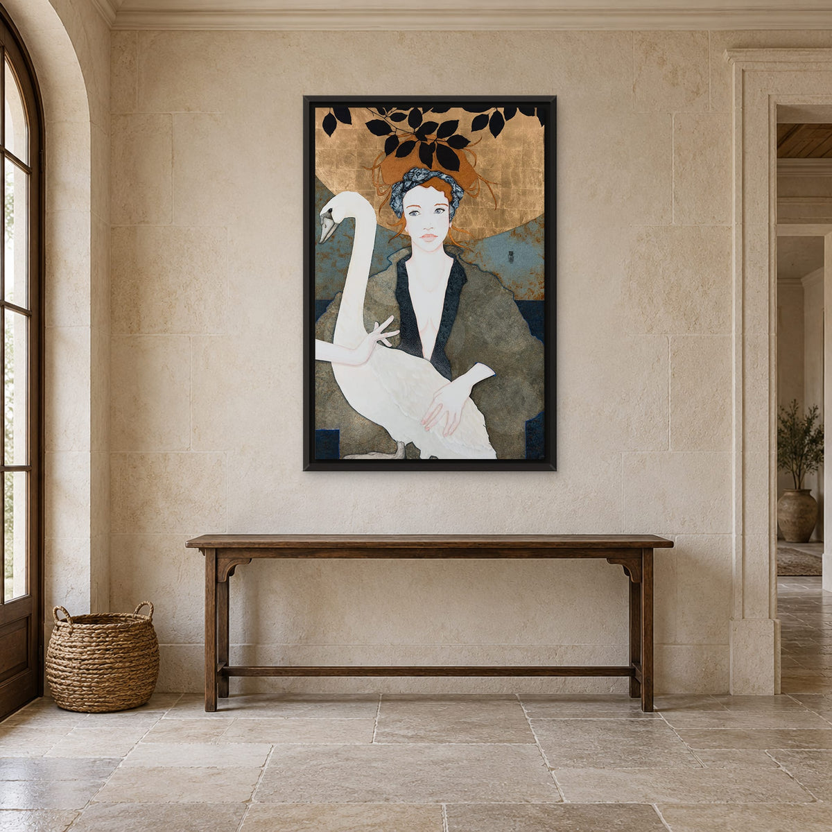 Tableau original : "Dum Spiro Spero" (tant que je respire, j'espère) — œuvre originale encadrée en situation, Lalou Kraffe
