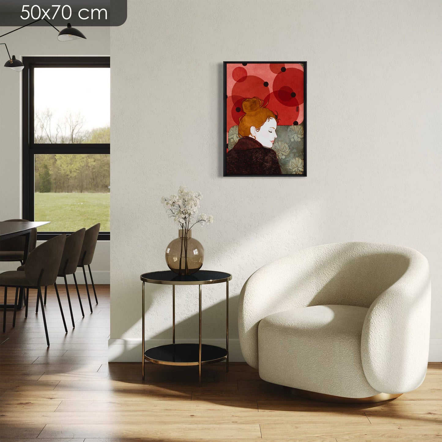 Élégant portrait féminin, coquetterie, de Lalou Kraffe à Galerie KLE, Normandie, Bretagne