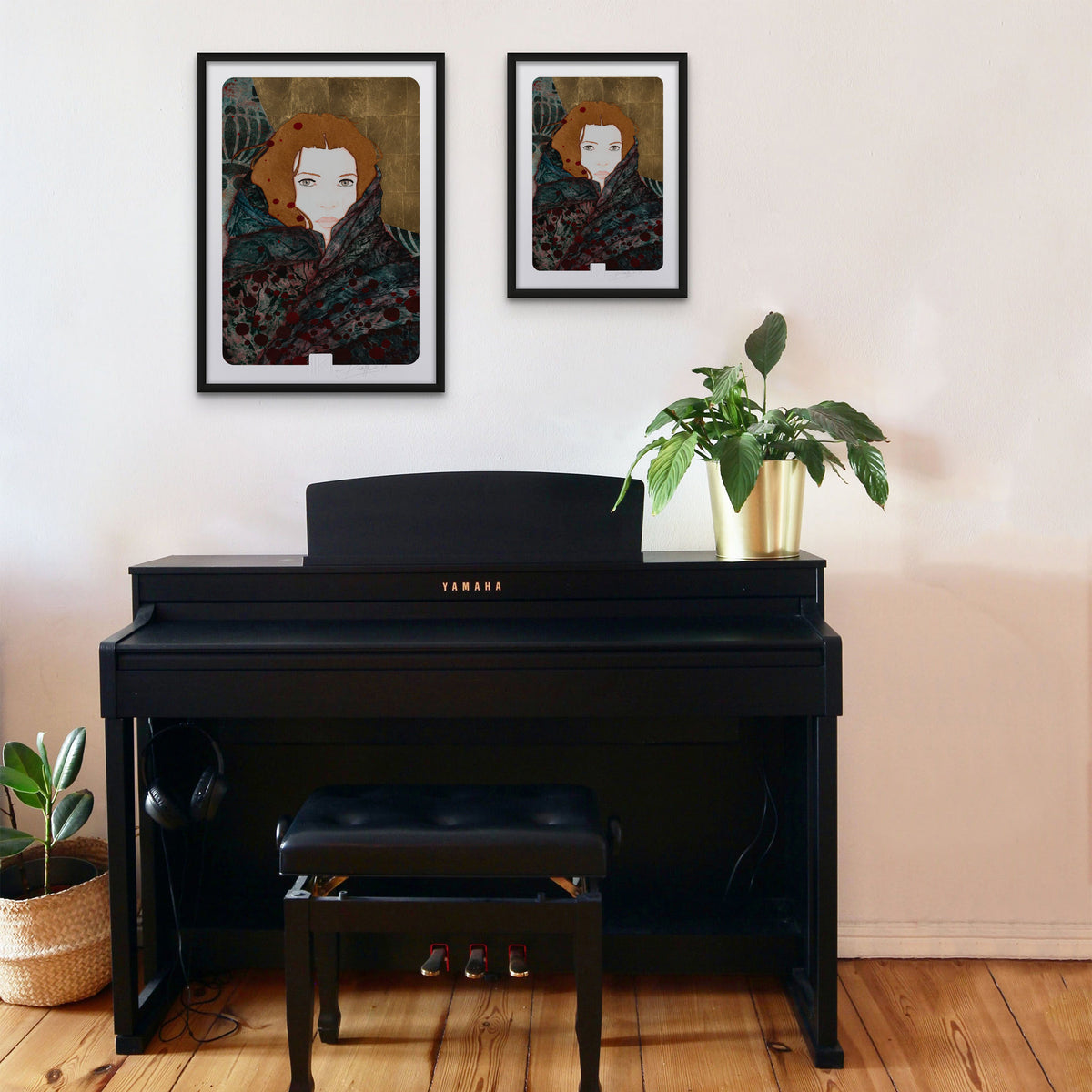 Féminin, délicatesse, portraits, artiste femme contemporaine, raffinement, art nouveau en Normandie et Bretagne
