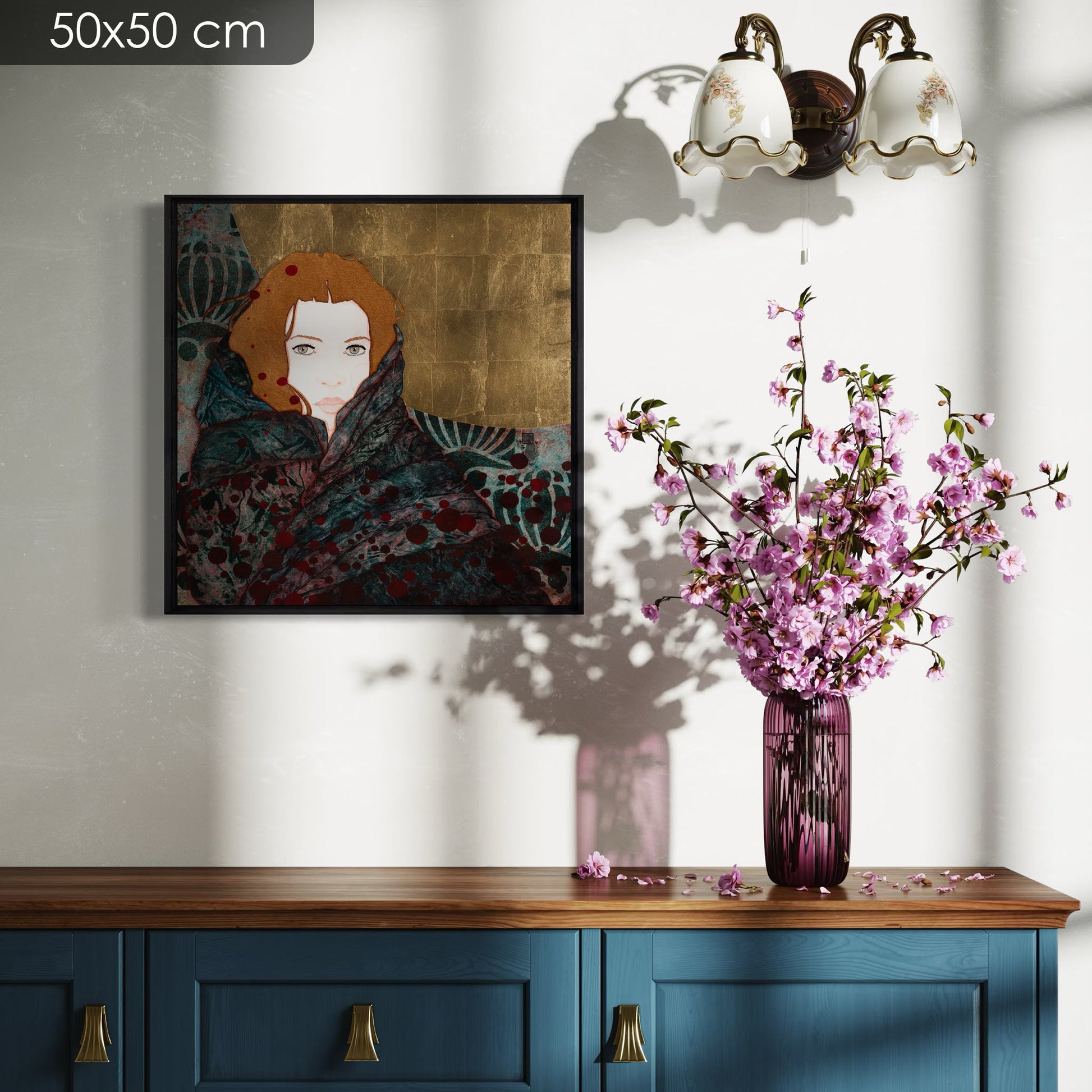 Féminin, délicatesse, portraits de Lalou Kraffe, raffinement, Galerie KLE en Normandie et Bretagne