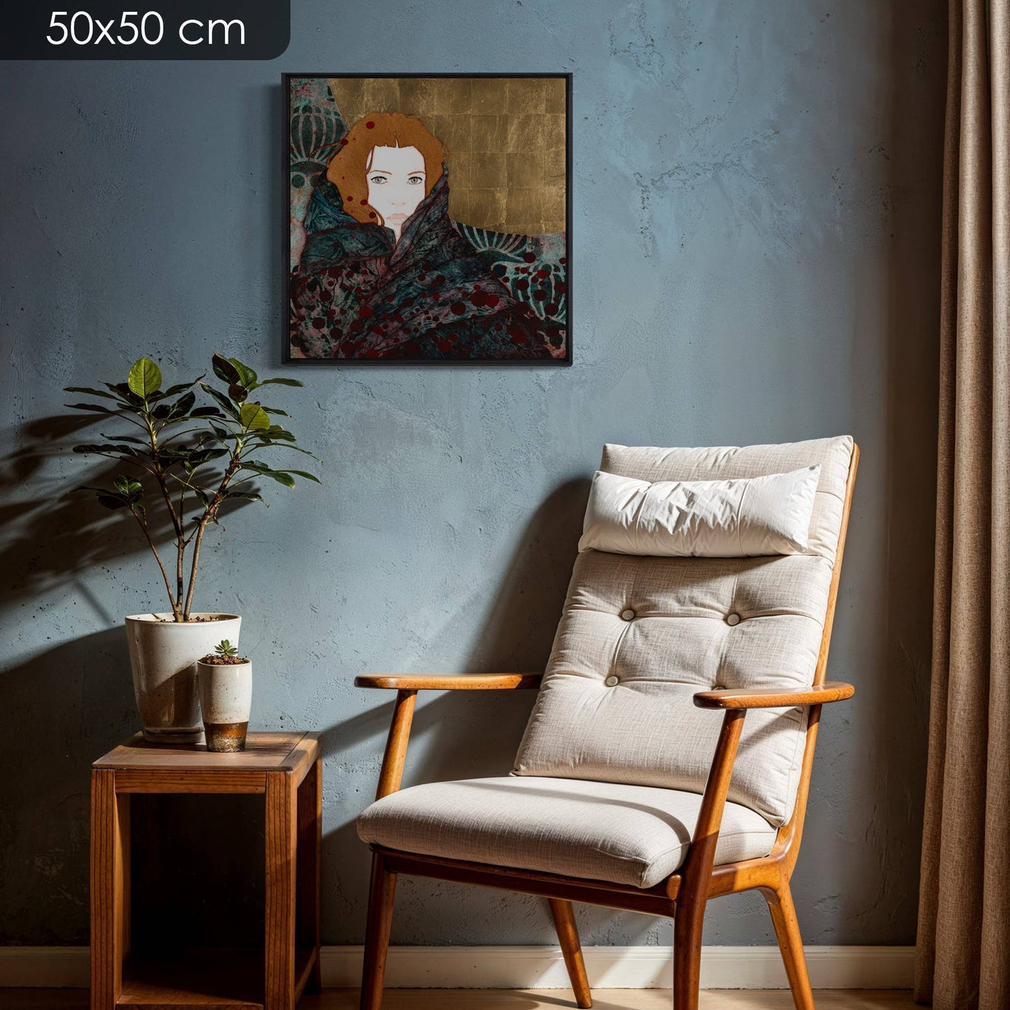 Féminin, délicatesse, portraits de Lalou Kraffe, raffinement, Galerie KLE en Normandie et Bretagne