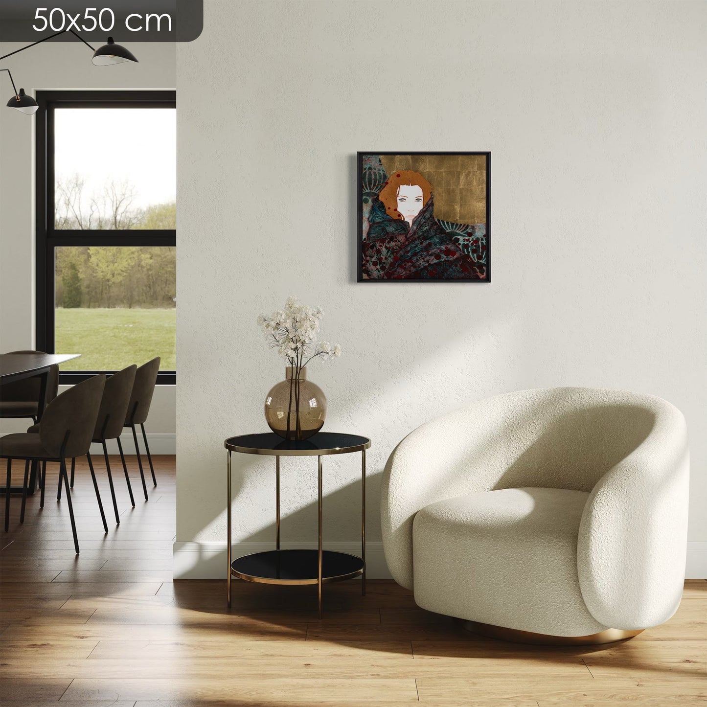 Féminin, délicatesse, portraits de Lalou Kraffe, raffinement, Galerie KLE en Normandie et Bretagne