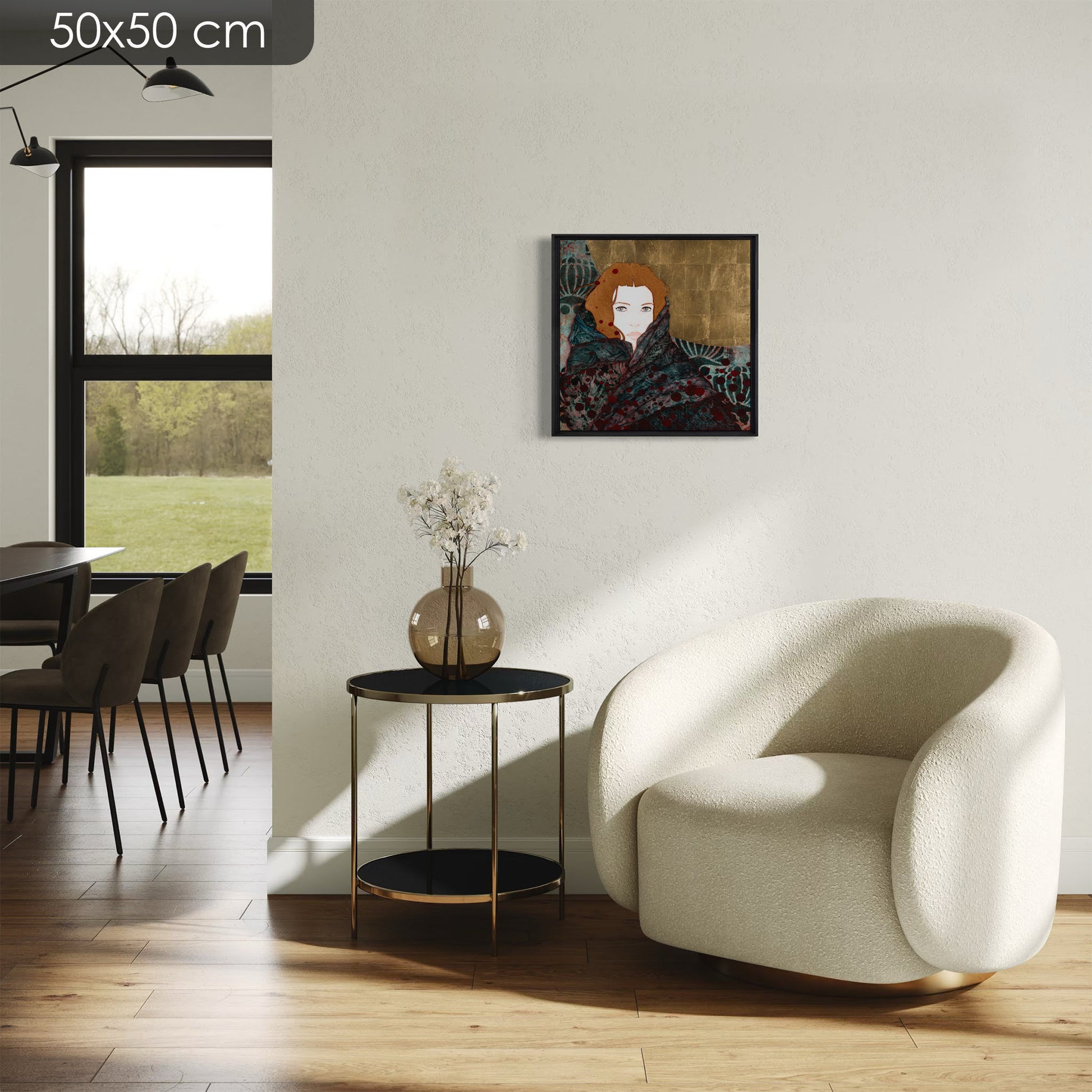 Féminin, délicatesse, portraits de Lalou Kraffe, raffinement, Galerie KLE en Normandie et Bretagne