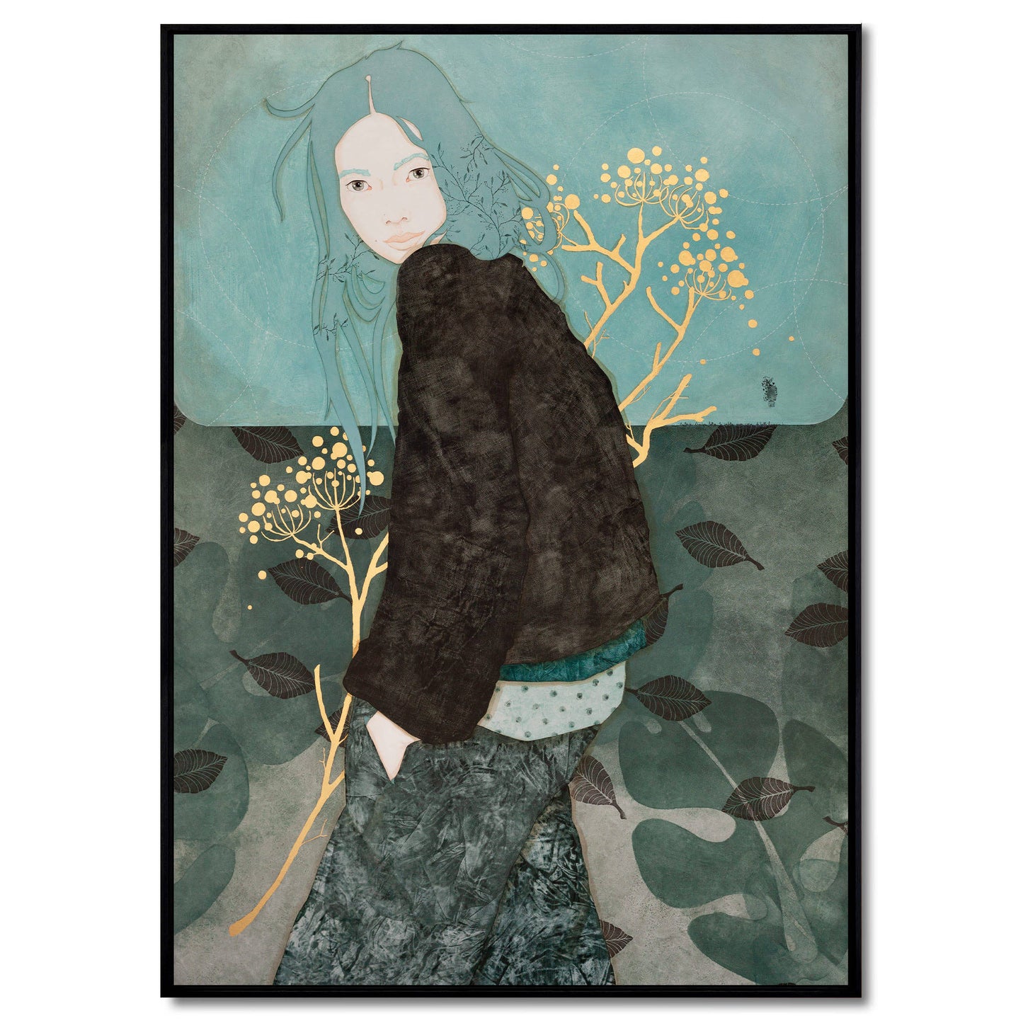 Féminin, portraits de Lalou Kraffe, paisible et douceur, art nouveau, arts and crafts movement, Normandie et Bretagne