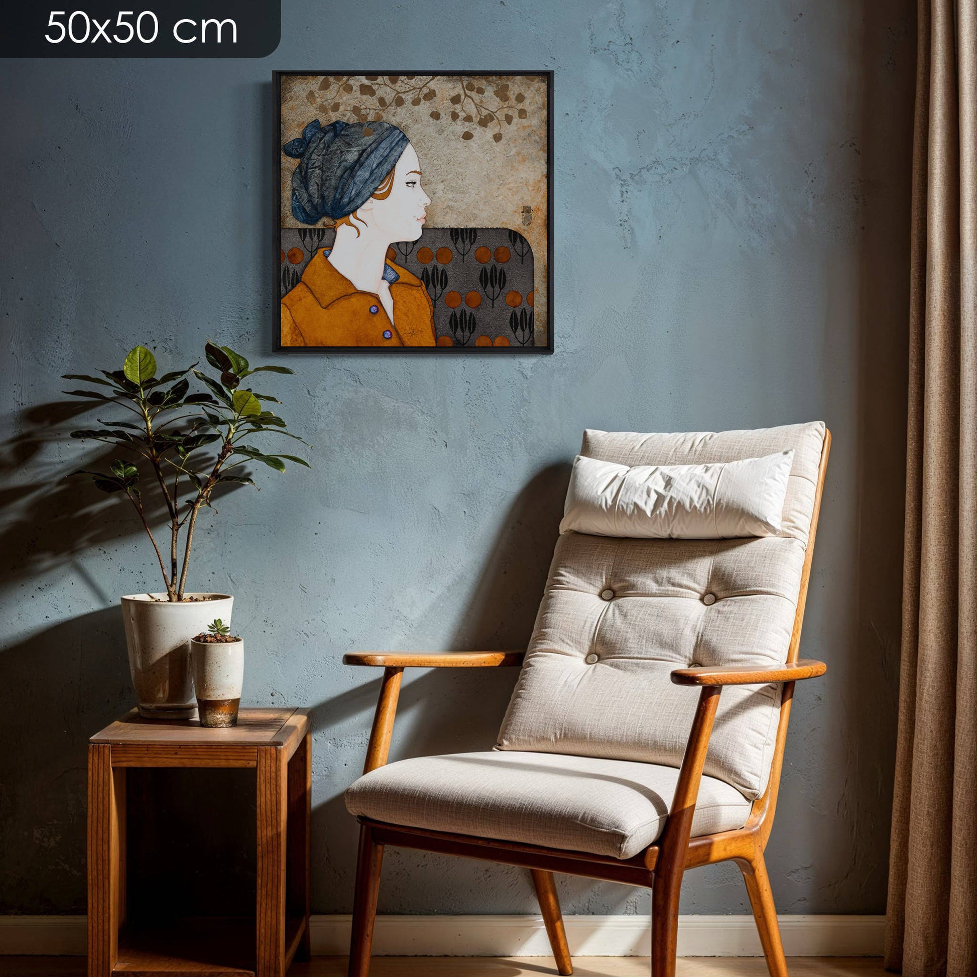 Femme, portrait délicat, expression, Lalou Kraffe, galerie, Normandie et Bretagne