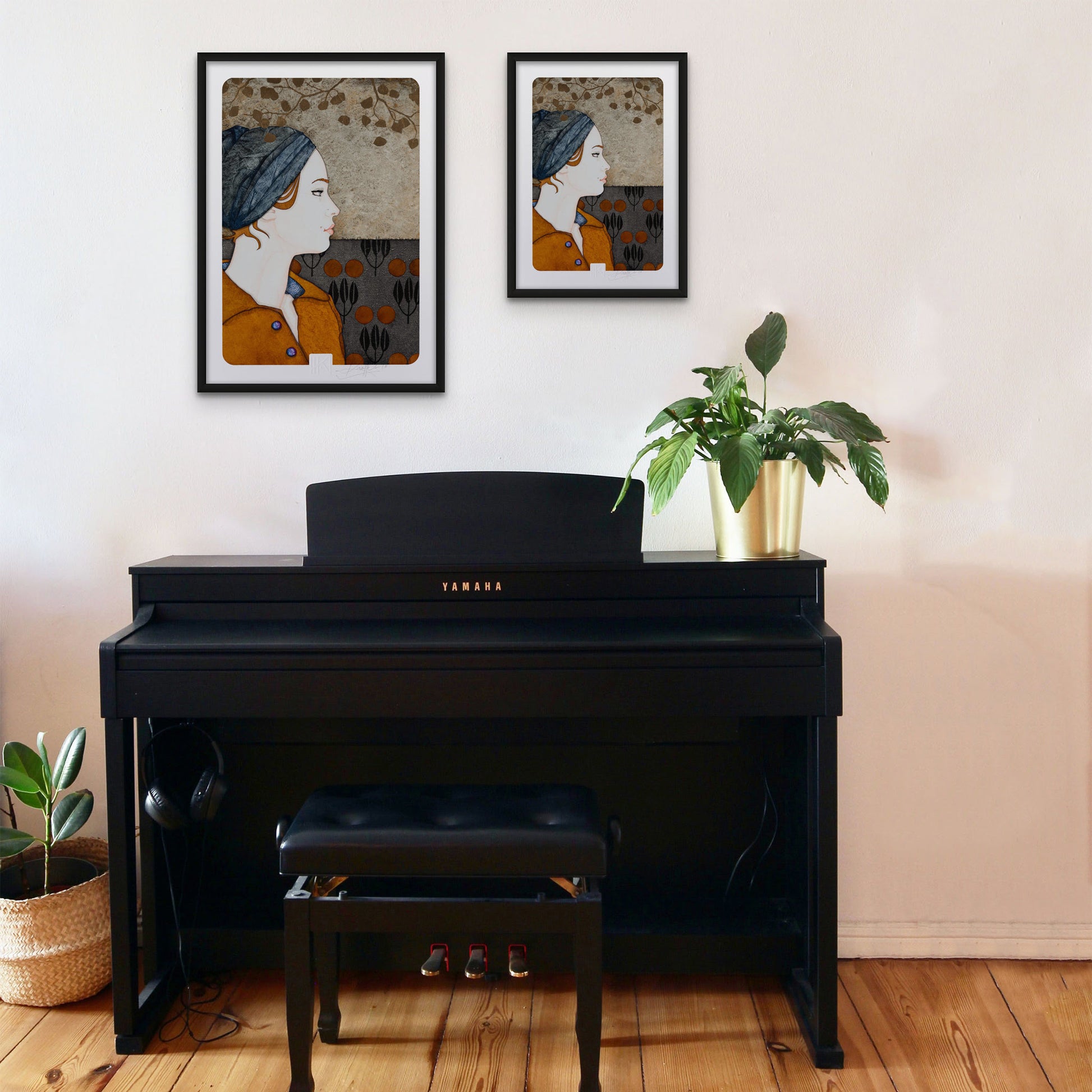 Portrait de femme délicat expression Lalou Kraffe galerie Normandie Bretagne