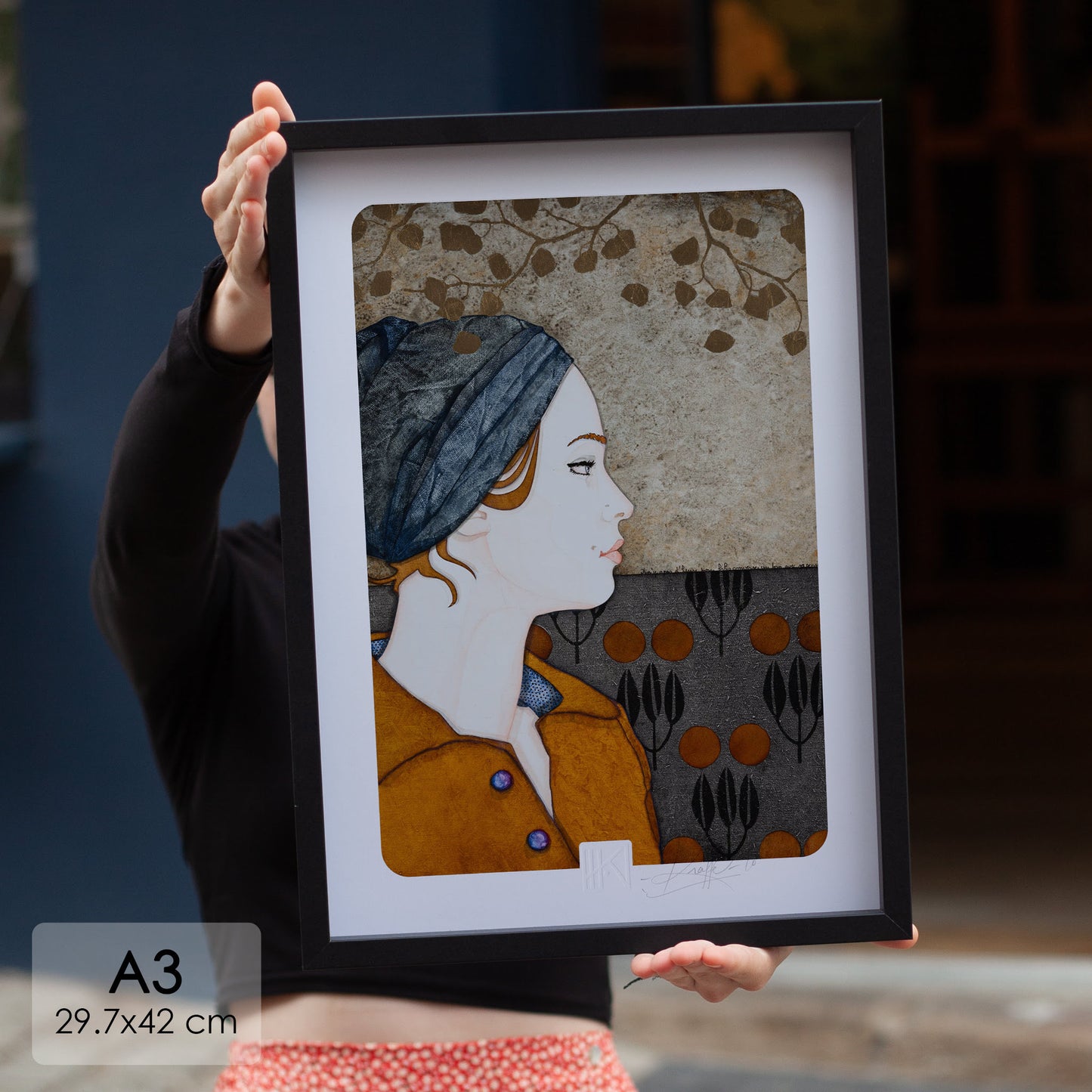 Portrait de femme délicat expression Lalou Kraffe galerie Normandie Bretagne