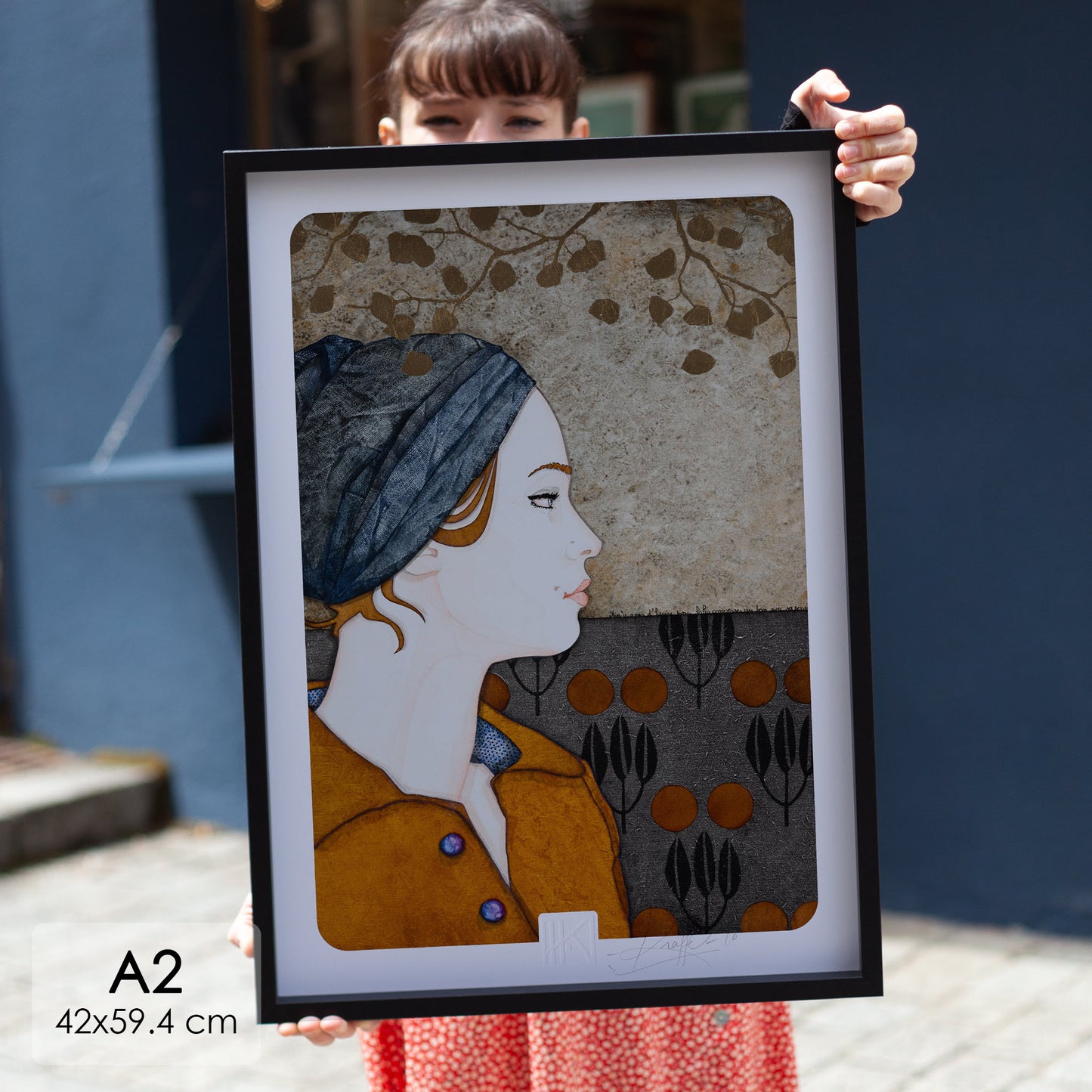 Portrait de femme délicat expression Lalou Kraffe galerie Normandie Bretagne