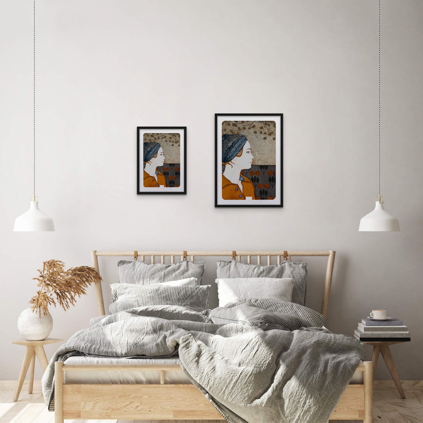 Portrait de femme délicat expression Lalou Kraffe galerie Normandie Bretagne