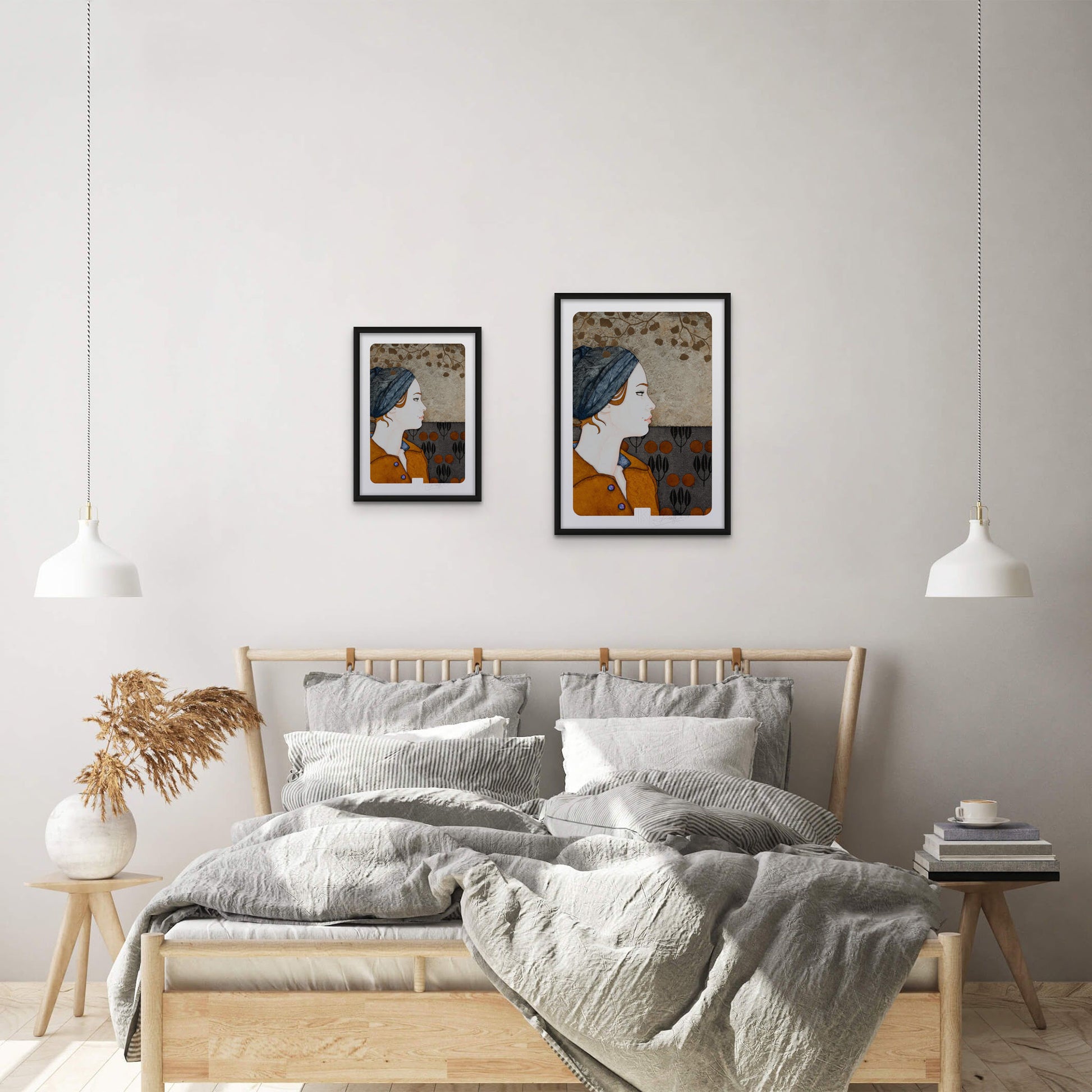 Portrait de femme délicat expression Lalou Kraffe galerie Normandie Bretagne