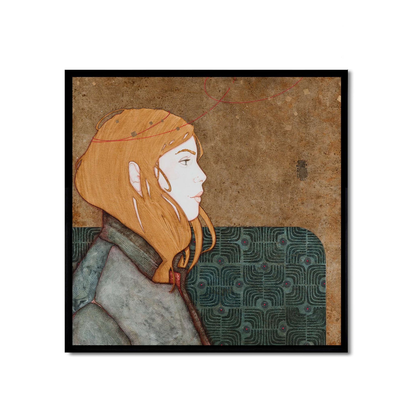 Galerie KLE de Kraffe Lalou, portrait féminin figuratif moderne, poésie, Auray, Pont-Aven, Honfleur