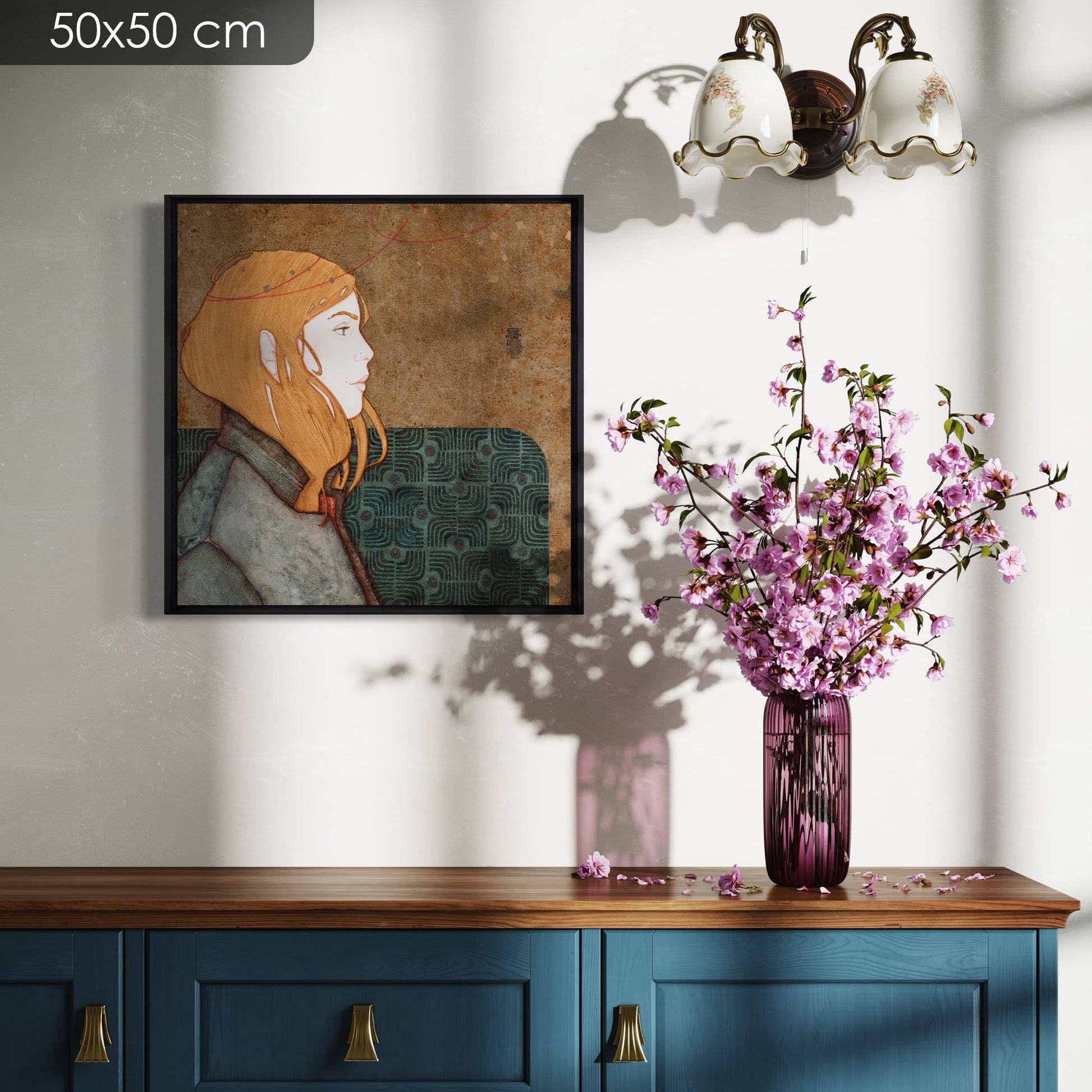 Galerie KLE de Kraffe Lalou, portrait féminin figuratif moderne, poésie, Auray, Pont-Aven, Honfleur