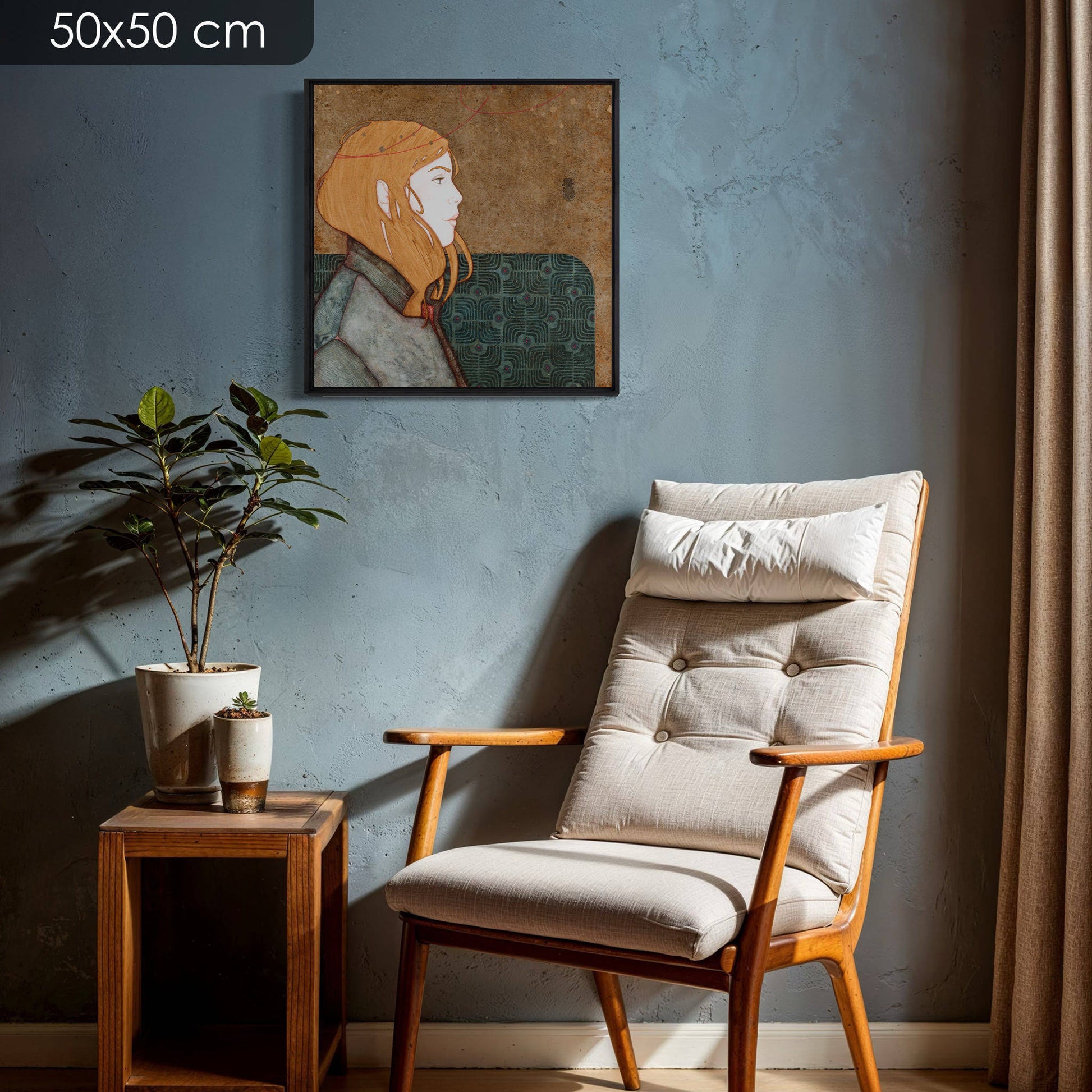 Galerie KLE de Kraffe Lalou, portrait féminin figuratif moderne, poésie, Auray, Pont-Aven, Honfleur