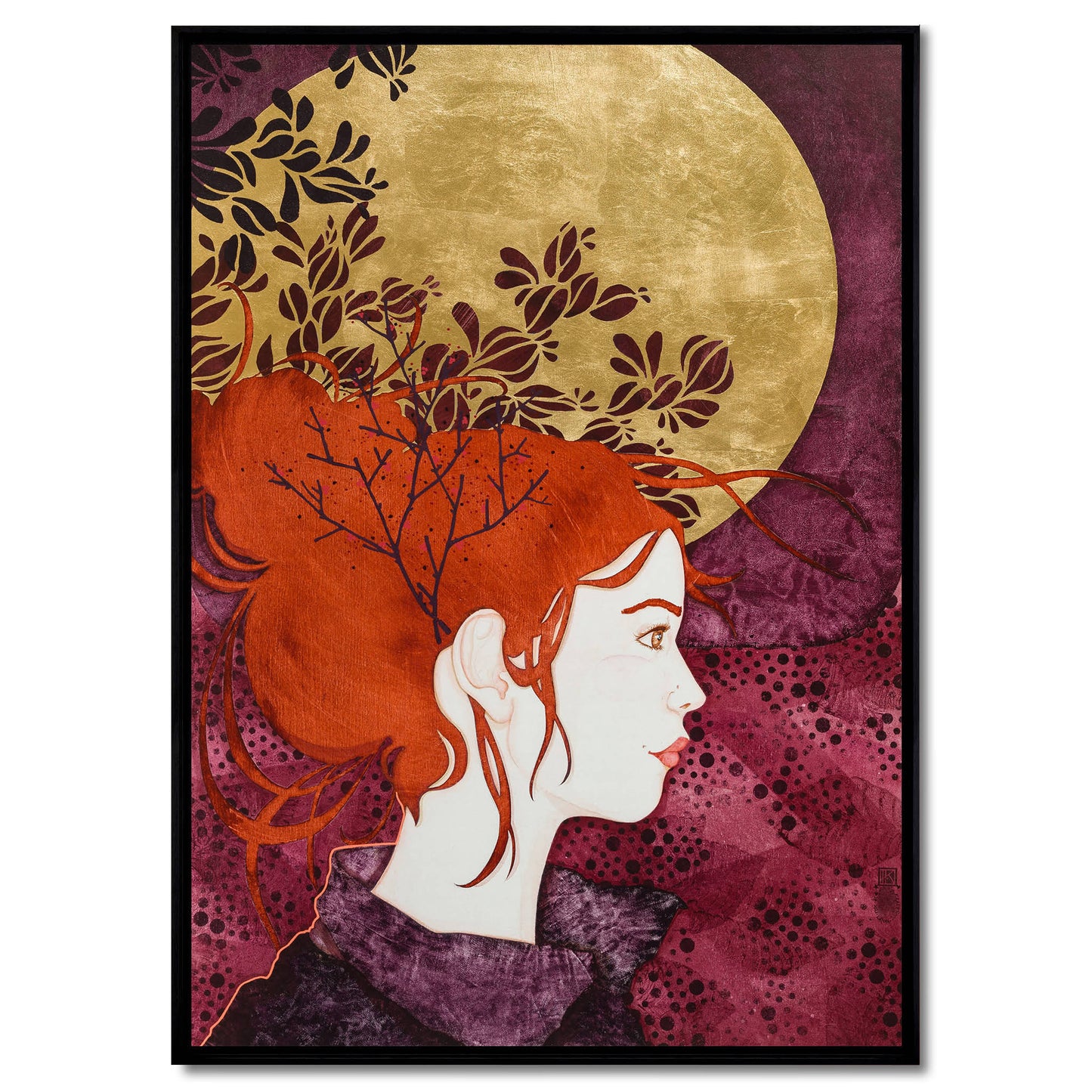 Normandie et Bretagne, portrait féminin moderne, automne et joie, peinture contemporaine