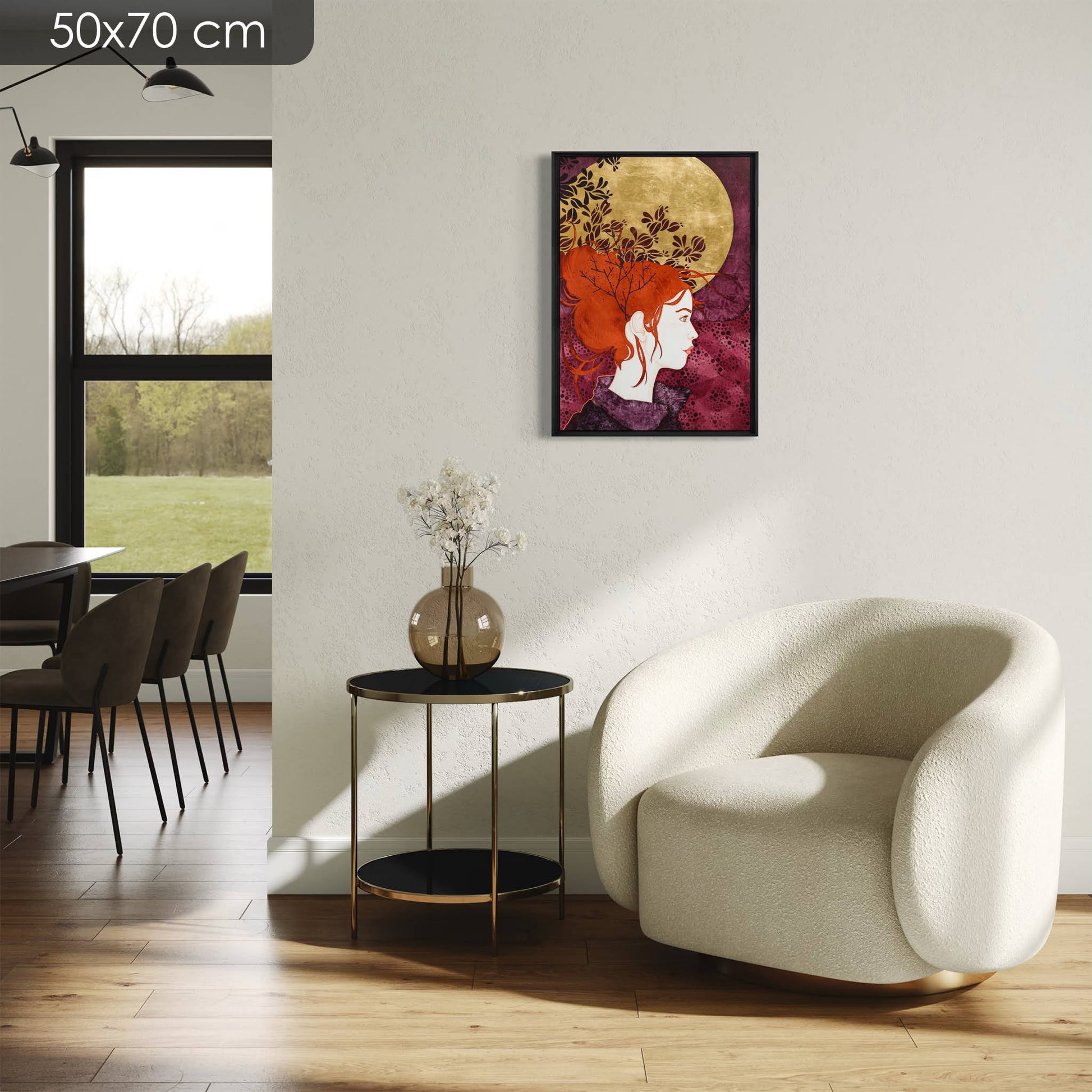 Normandie et Bretagne, portrait féminin moderne, automne et joie, peinture contemporaine