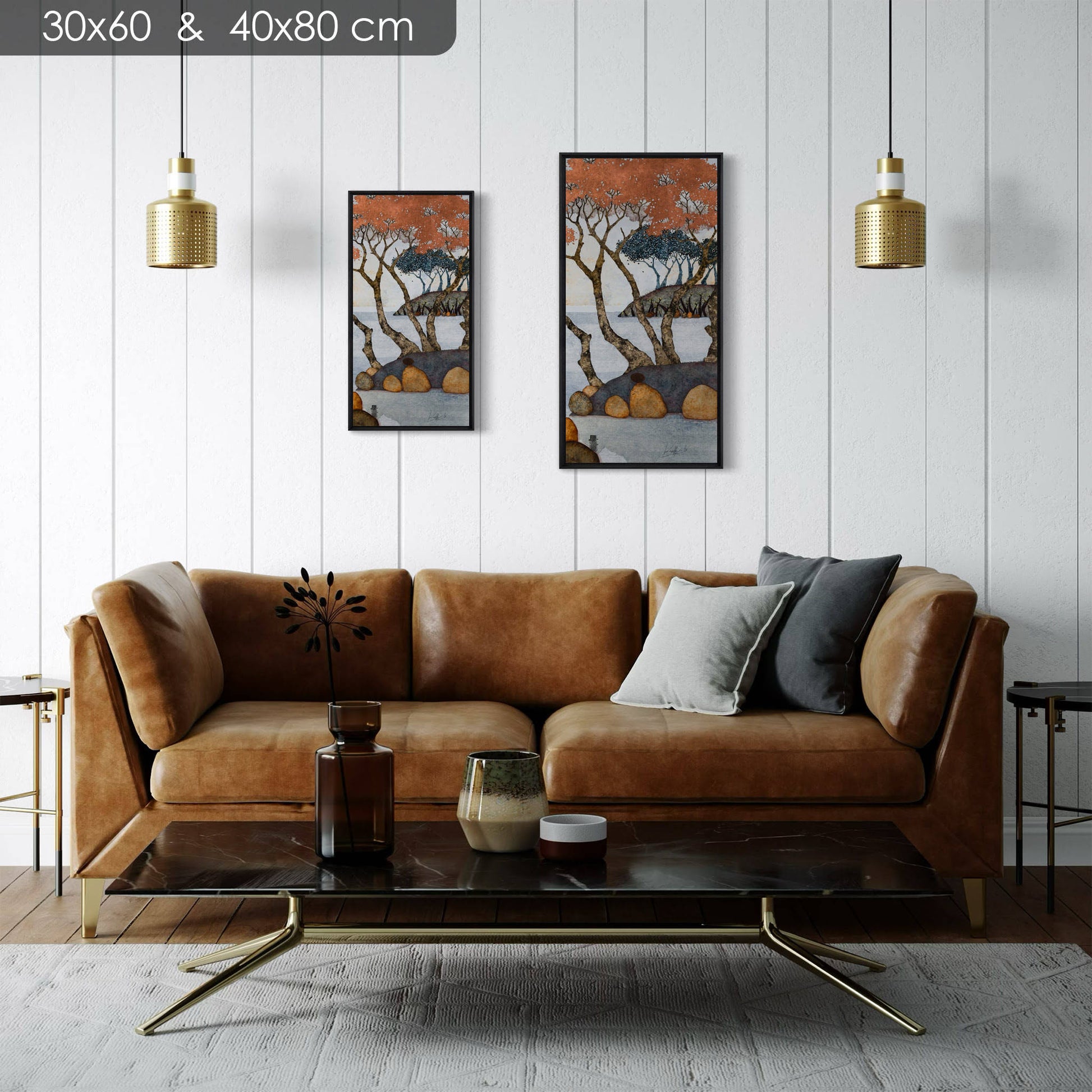 Galerie KLE, paysage japonisant hivernal, Lalou Kraffe, Honfleur, Auray et Pont-Aven