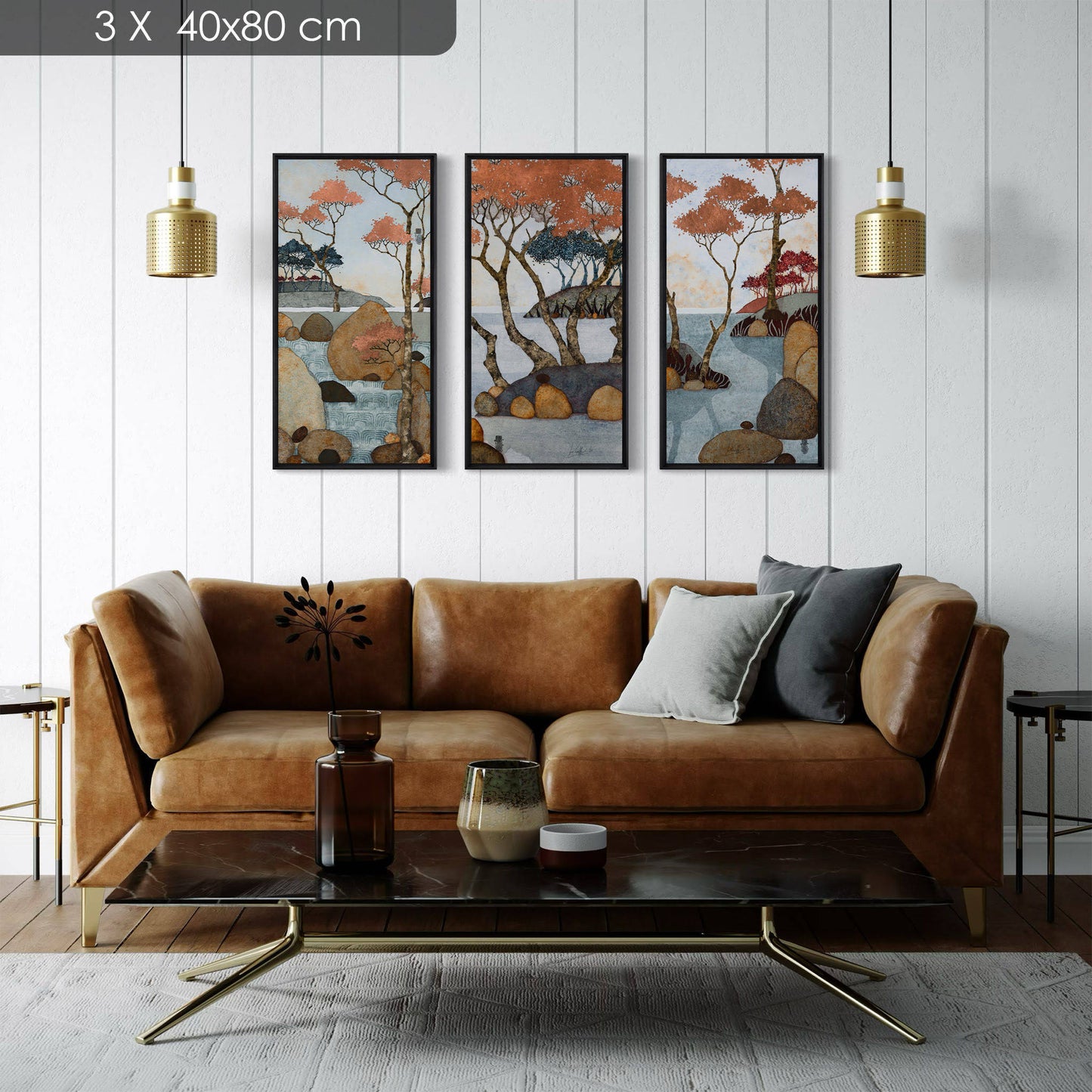 Galerie KLE, paysage japonisant hivernal, Lalou Kraffe, Honfleur, Auray et Pont-Aven