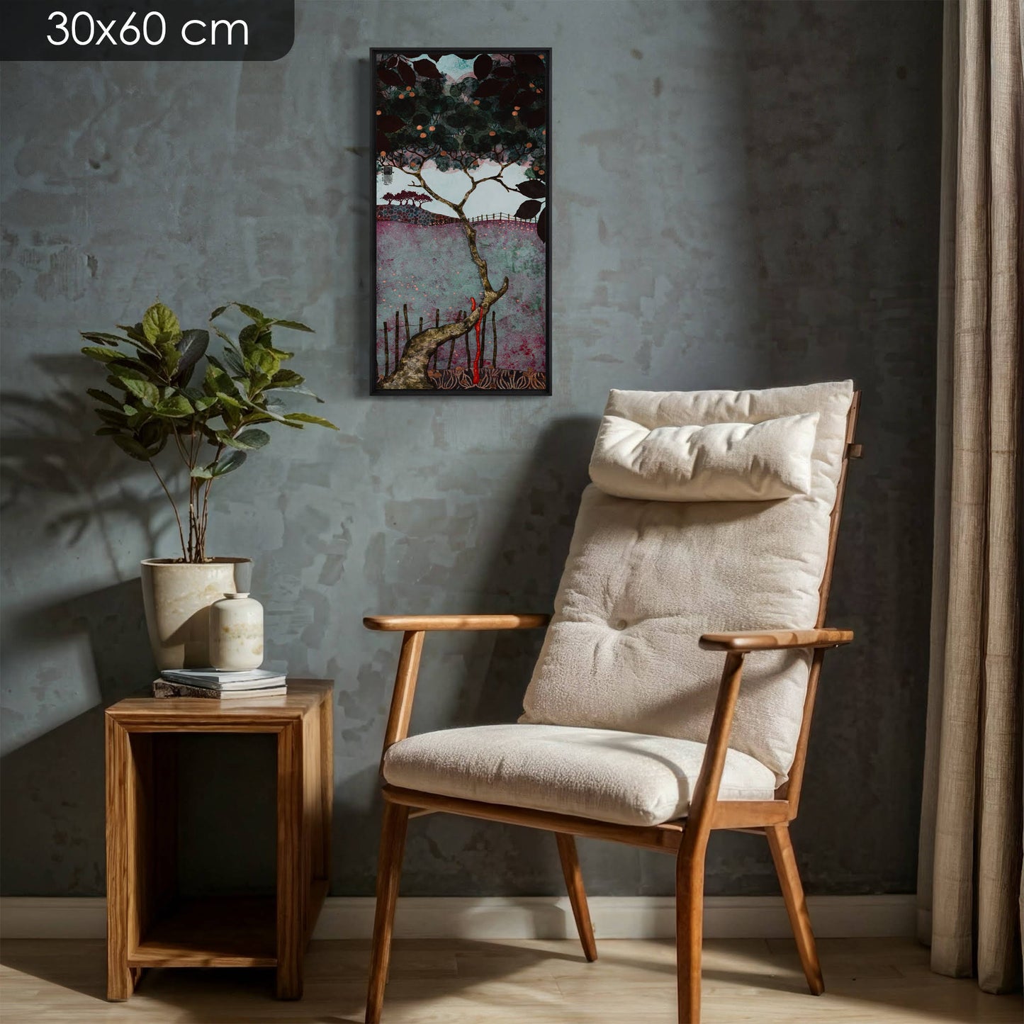 Paysage japonisant, arts décoratifs, paysage de Normandie avec pommier, artiste femme, école des nabis, école de Pont-Aven