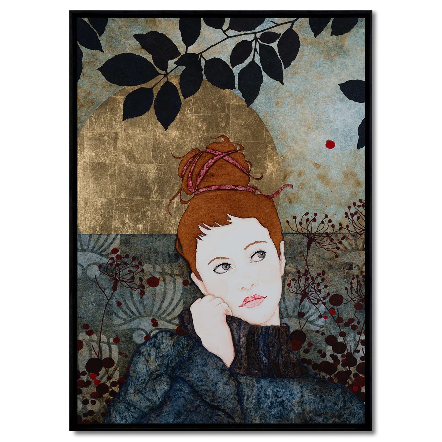 Galerie KLE, Portrait féminin, Lalou Kraffe, Rêveuse, Regard poétique, Normandie, Bretagne