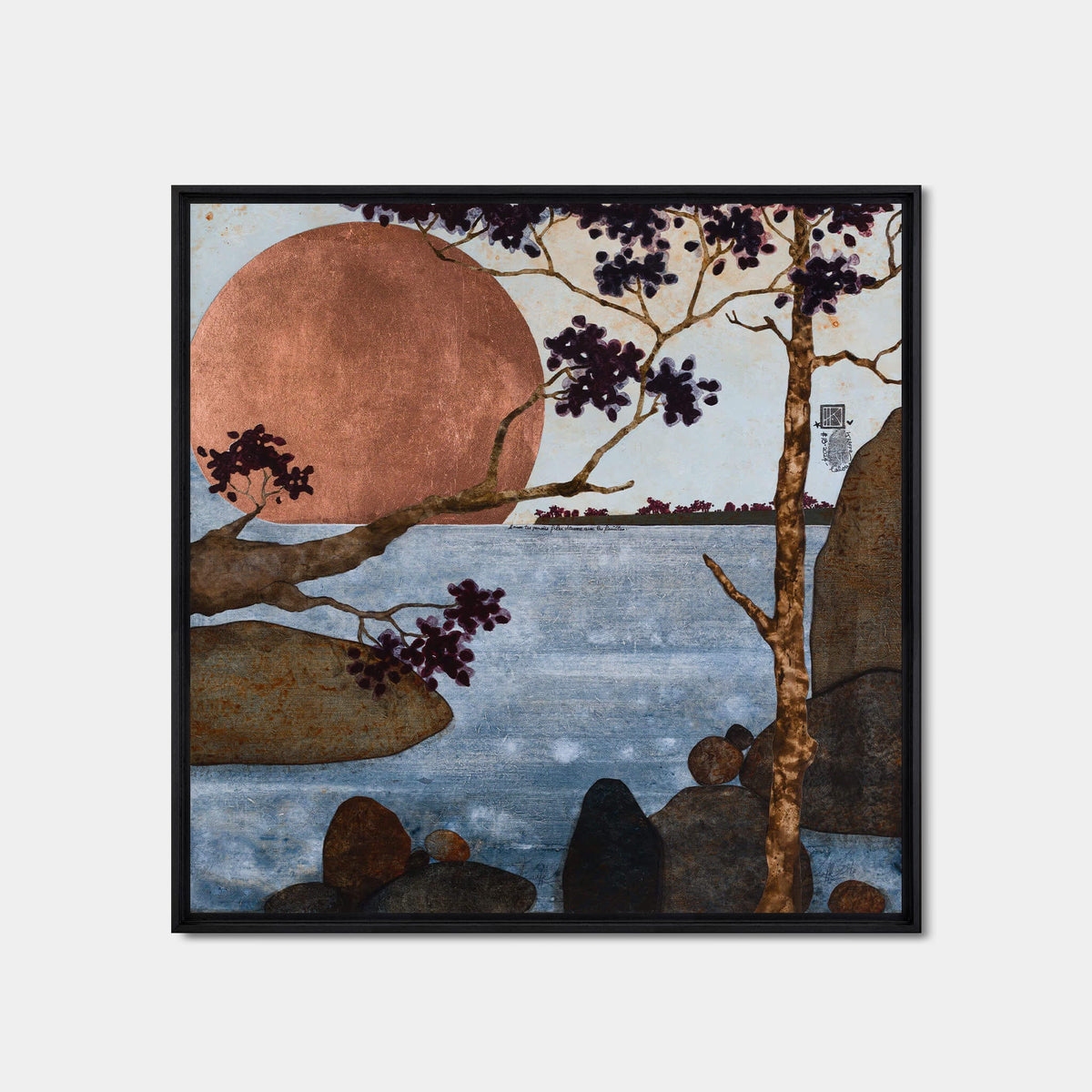 Paysage japonisant de Bretagne et Normandie figuratif, Lalou Kraffe, nature et poésie à la Galerie KLE