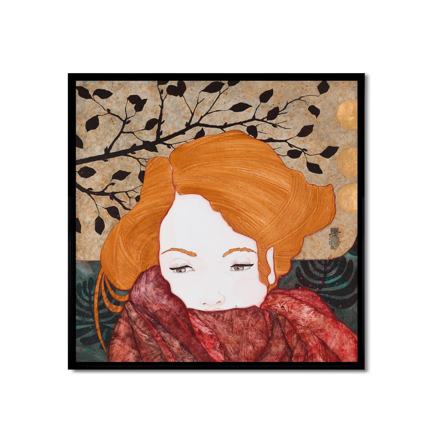 Lalou Kraffe, douceur et délicatesse, portraits féminins, galerie KLE à Honfleur, Auray et Pont-Aven