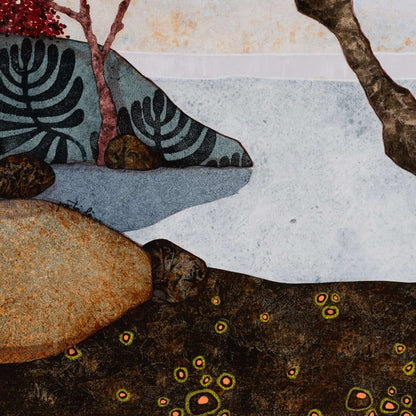 Lalou Kraffe, Galerie KLE, Peinture originale, Paysage japonisant, Normandie, Bretagne