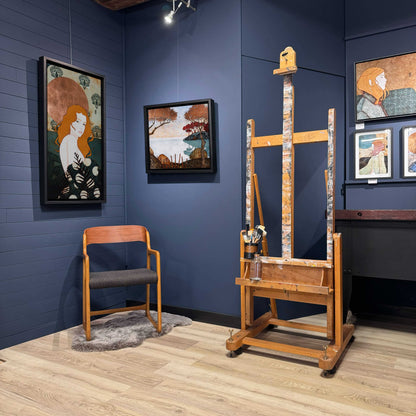 Lalou Kraffe, Galerie KLE, peinture originale de paysage japonisant, Normandie, Bretagne