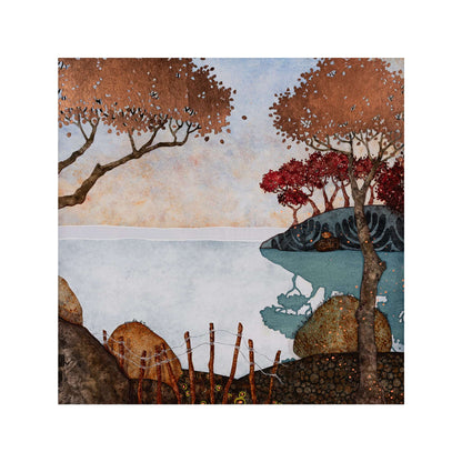 Lalou Kraffe, Galerie KLE, Peinture originale, Paysage japonisant, Normandie, Bretagne