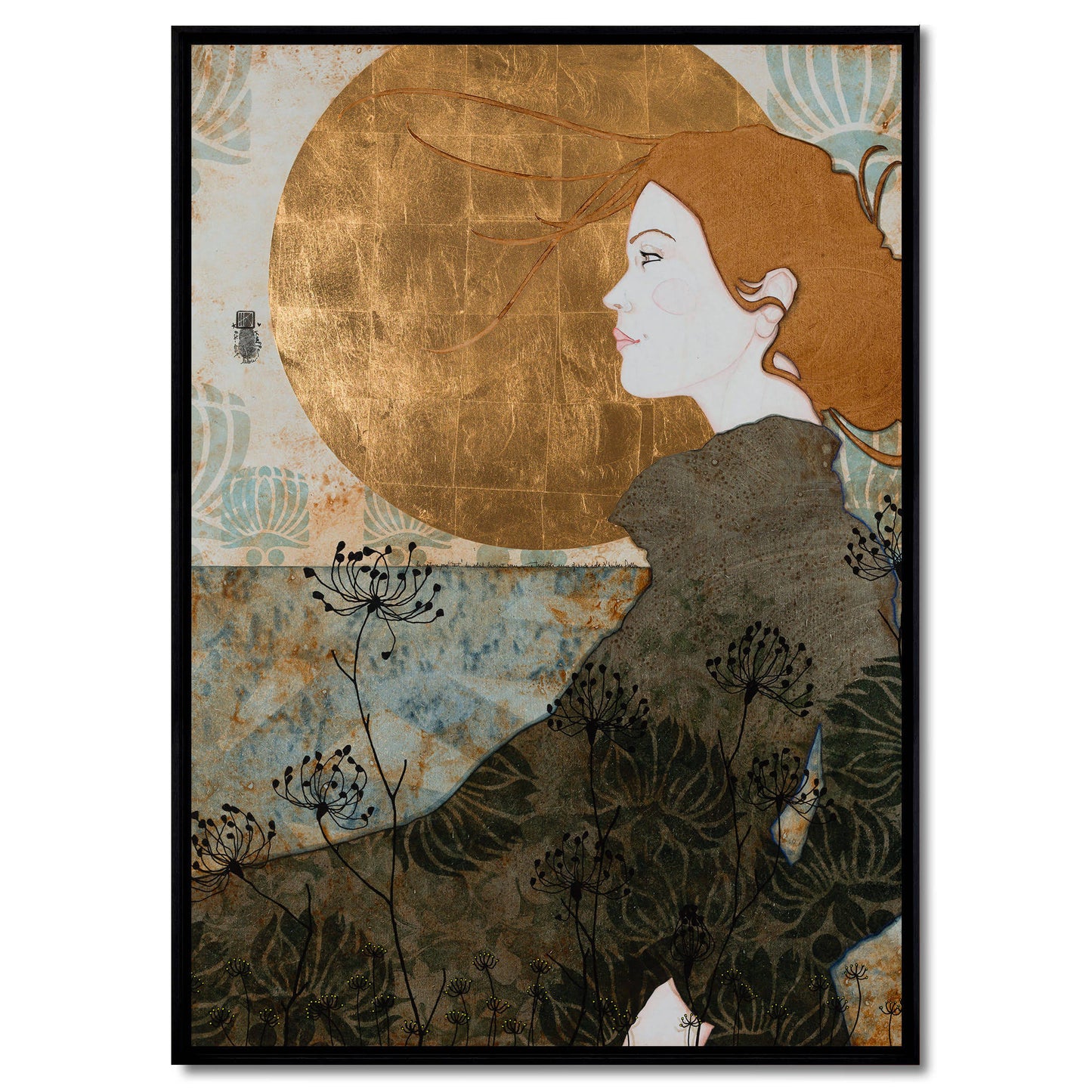 Lalou Kraffe, Portrait féminin, Figuratif, Sérénité, Modernité, Auray, Pont-Aven, Honfleur