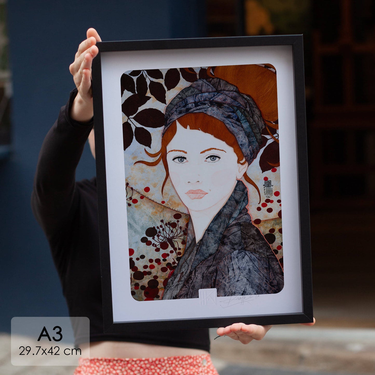 Lalou Kraffe, regard et expression, figuratif, portrait de femme, Galerie KLE en Bretagne et Normandie