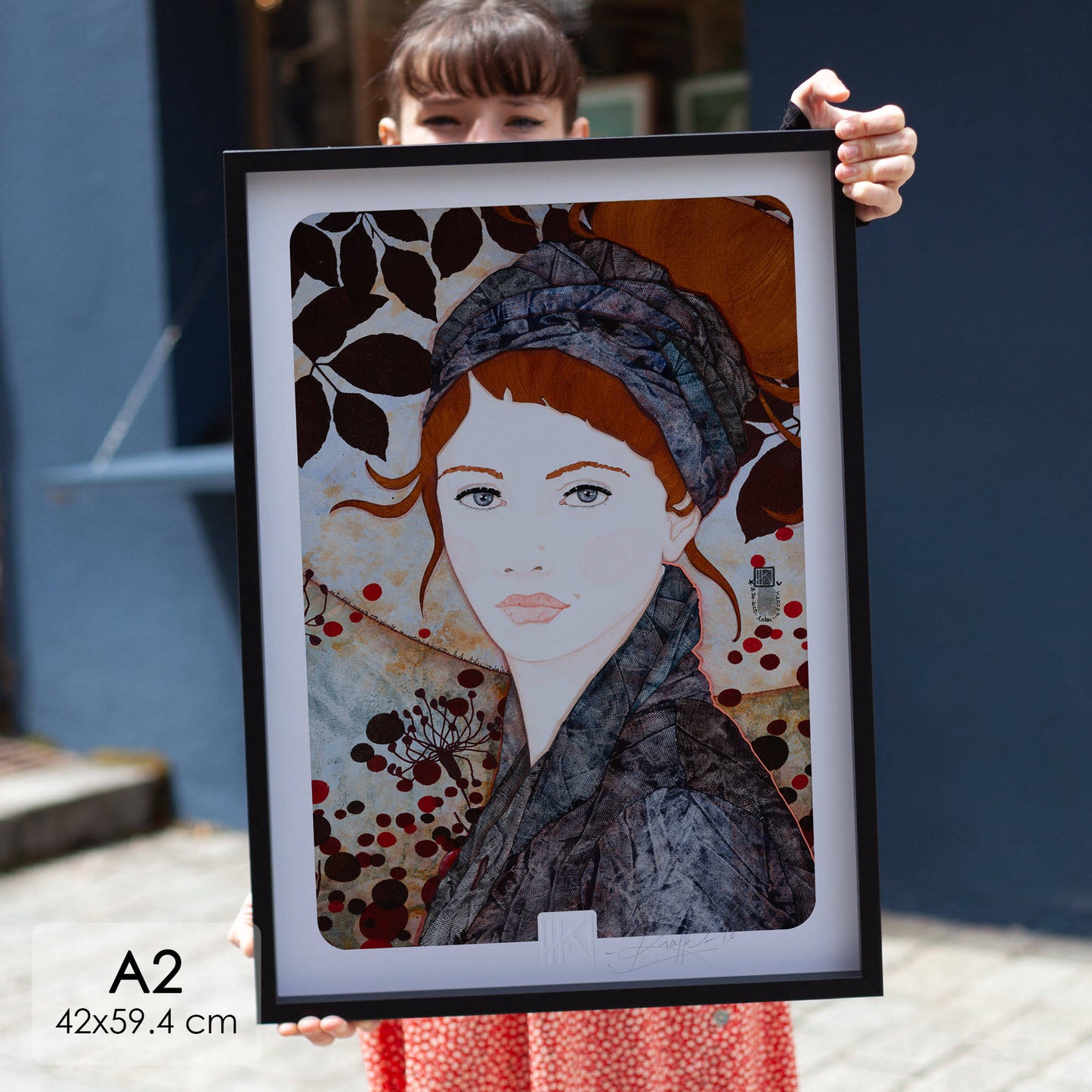 Lalou Kraffe, regard et expression, figuratif, portrait de femme, Galerie KLE en Bretagne et Normandie