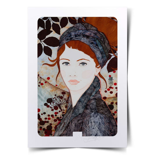 Lalou Kraffe, regard et expression, figuratif, portrait de femme, Galerie KLE en Bretagne et Normandie