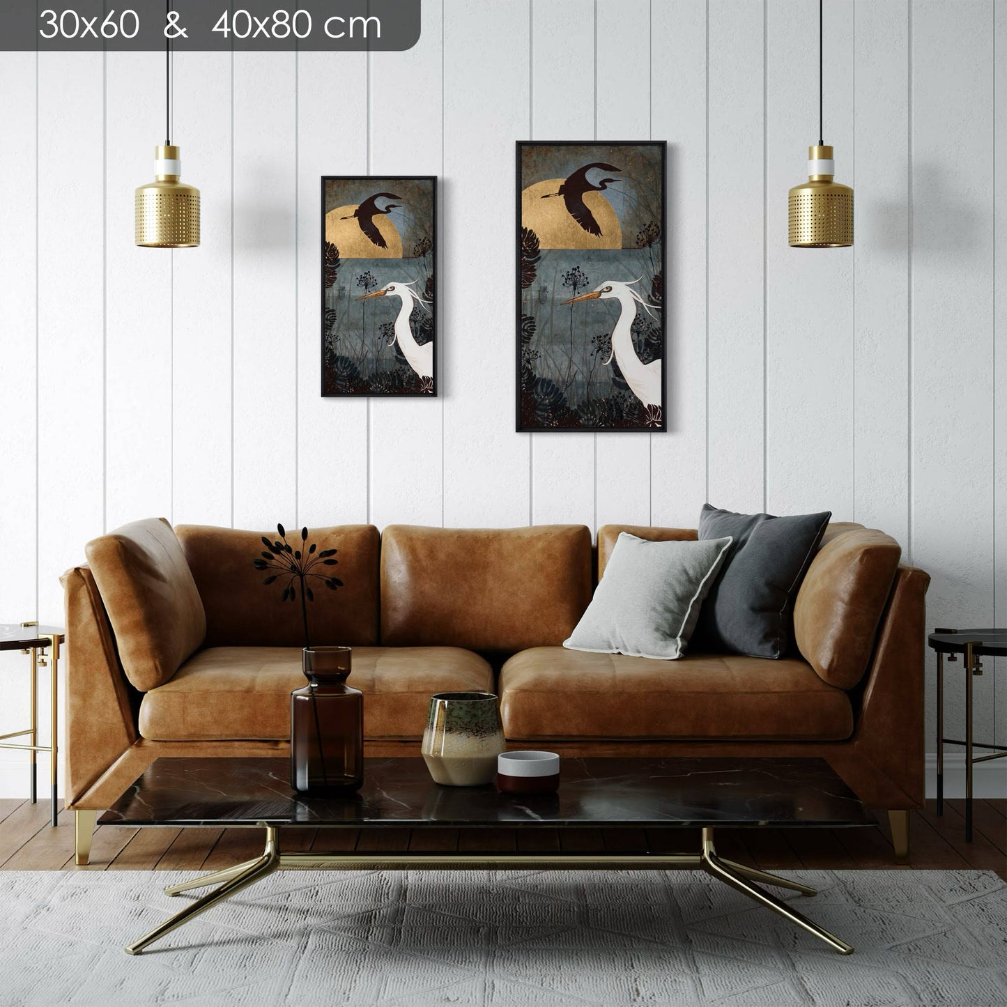 Nature et aigrette, galerie KLE, Lalou Kraffe, Pont-Aven, Auray, Honfleur, oiseaux figuratifs