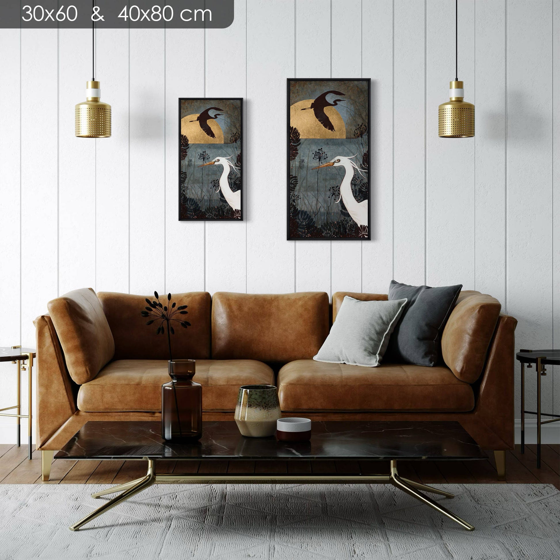 Nature et aigrette, galerie KLE, Lalou Kraffe, Pont-Aven, Auray, Honfleur, oiseaux figuratifs