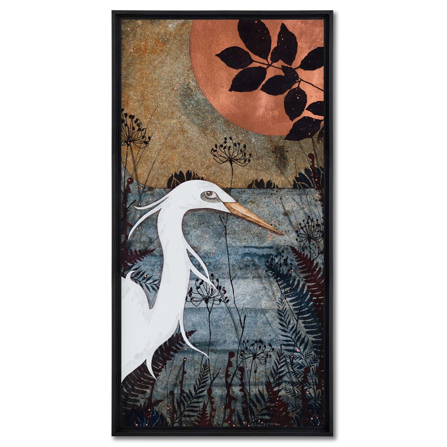 Nature, japonisant, aigrettes, Bretagne et Normandie, Lalou Kraffe, Galerie KLE