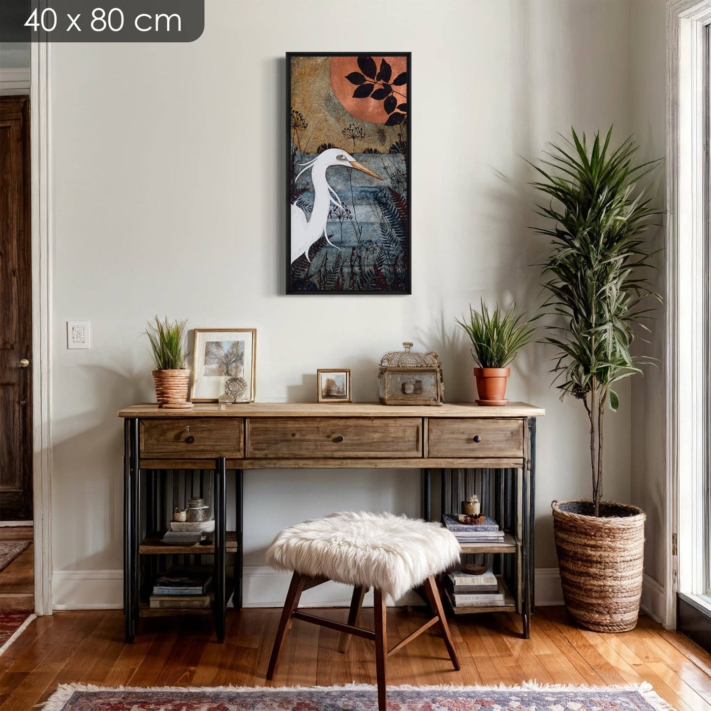 Nature, japonisant, aigrettes, Bretagne et Normandie, Lalou Kraffe, Galerie KLE