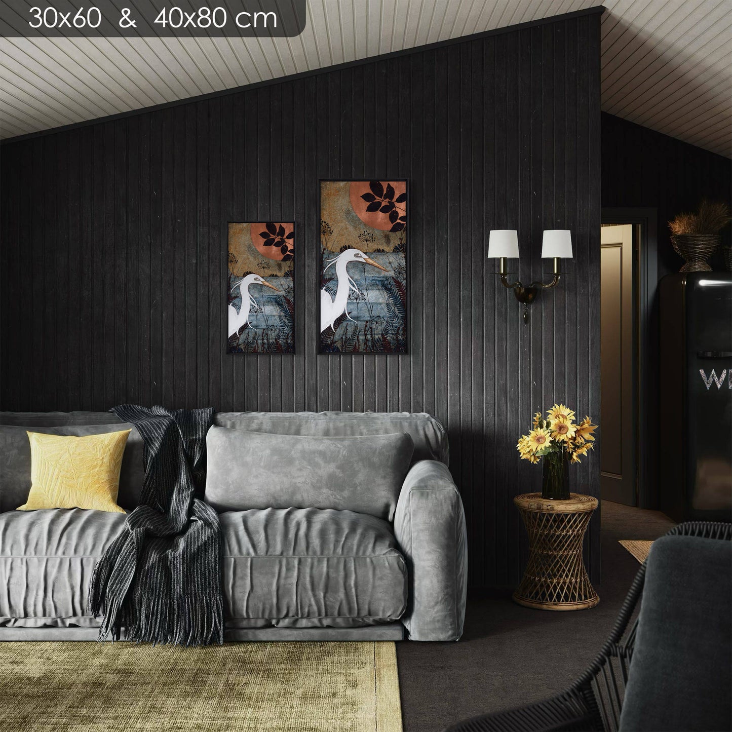 Nature, japonisant, aigrettes, Bretagne et Normandie, Lalou Kraffe, Galerie KLE