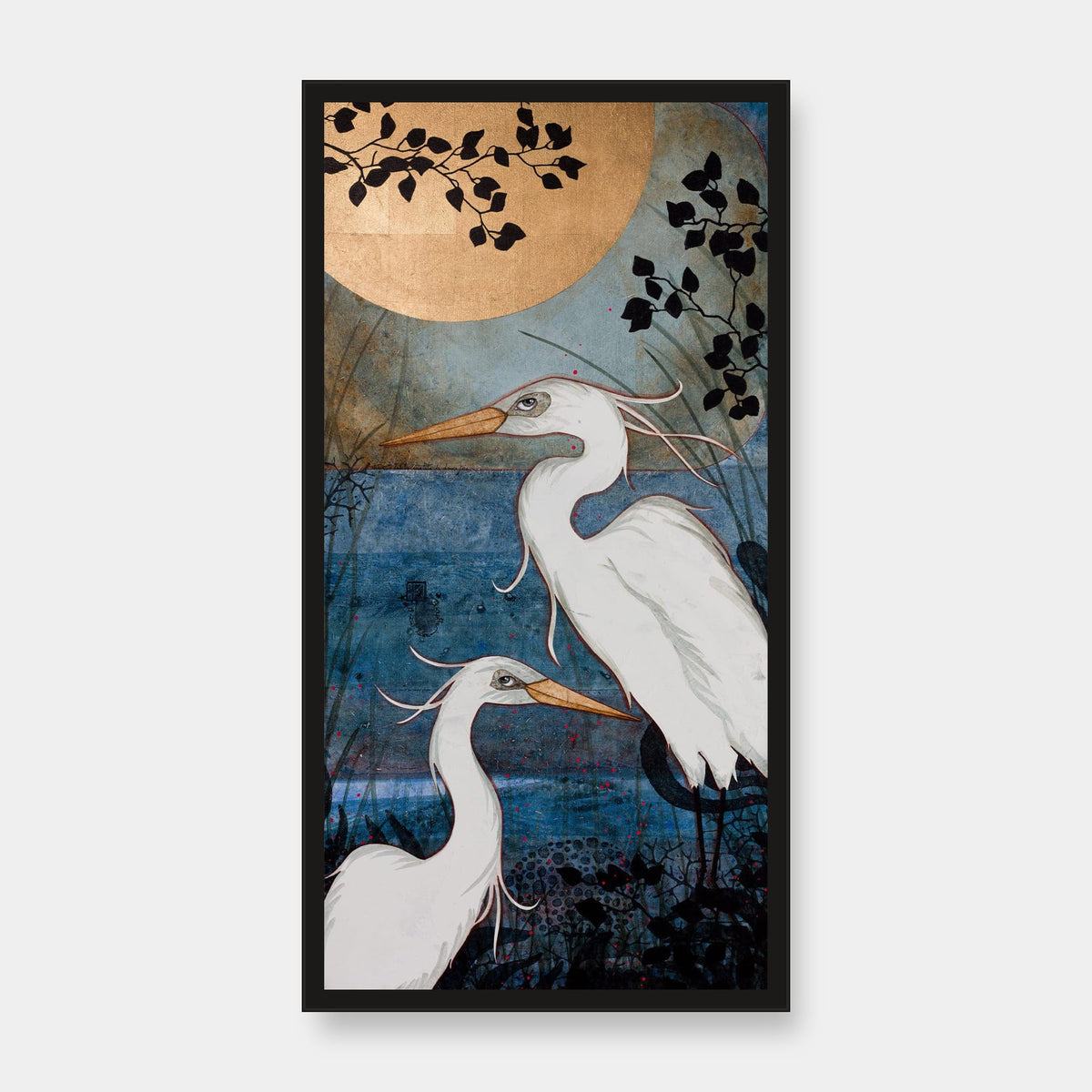« Nature tu habilles ma tête de douce joie... » — édition d’art 30 × 60 cm avec cadre noir — vue de face