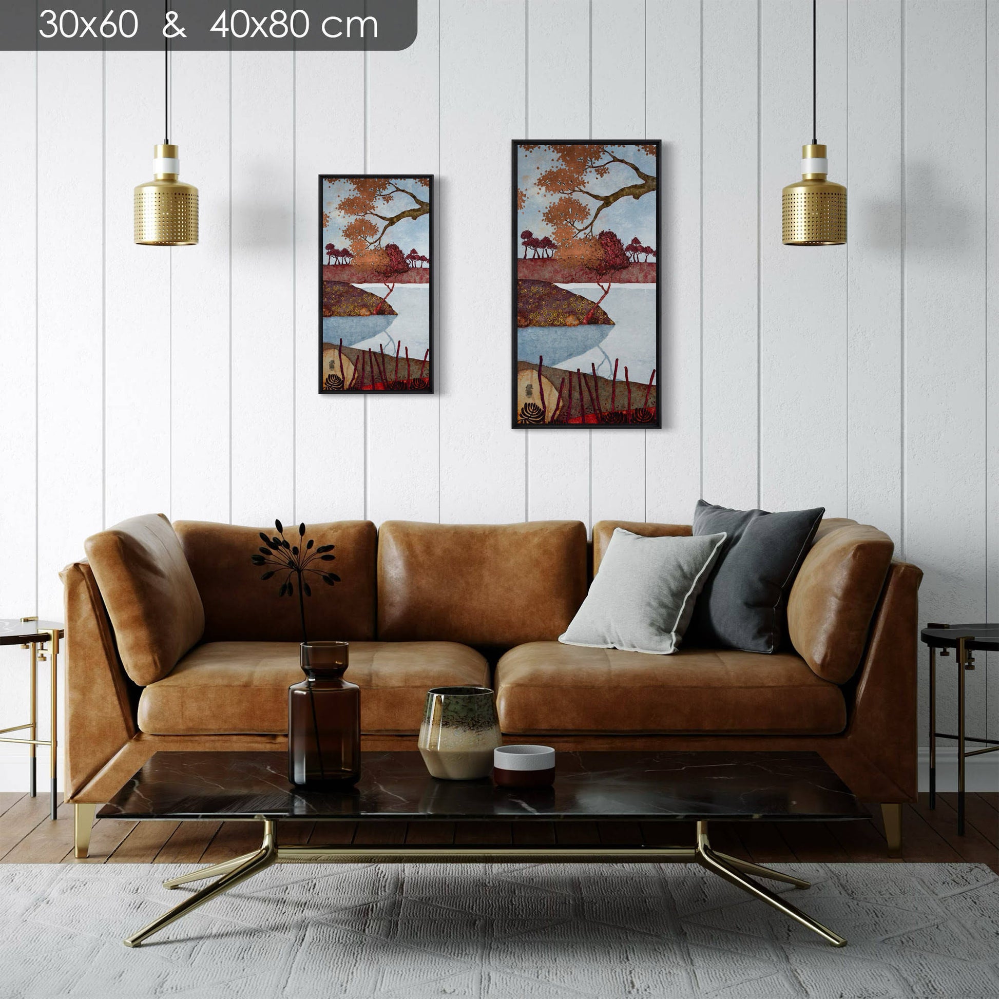 Paysages japonisants, triptyque, Auray, Honfleur et Pont-Aven, Galerie KLE, Lalou Kraffe, sérénité et contemplation