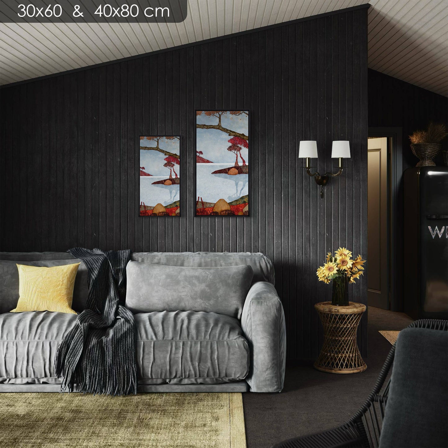 Paysages japonisants, triptyque, Auray, Honfleur et Pont-Aven, Galerie KLE, Lalou Kraffe, sérénité et contemplation