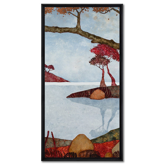 Paysages japonisants, triptyque, Auray, Honfleur et Pont-Aven, Galerie KLE, Lalou Kraffe, sérénité et contemplation