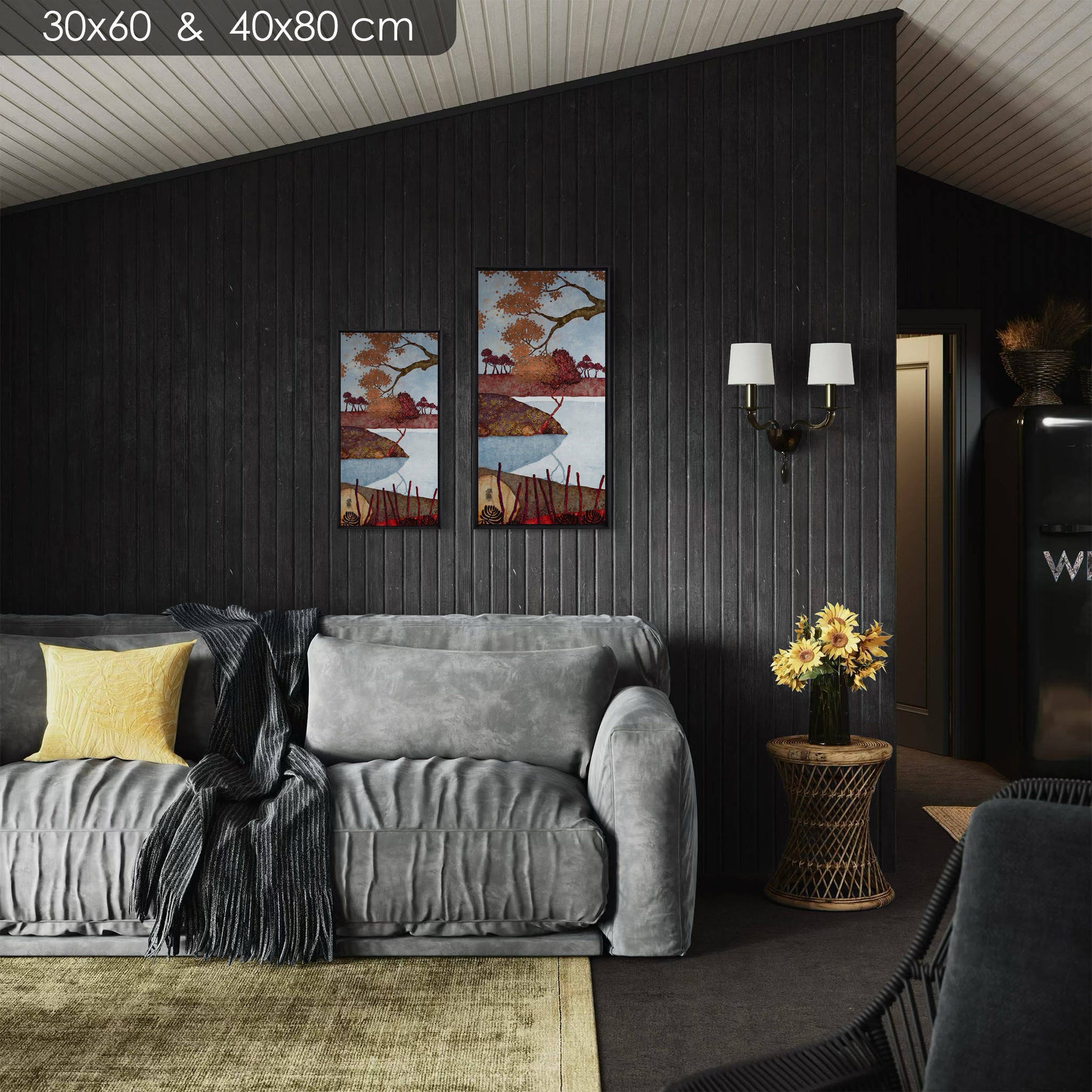 Paysages japonisants, triptyque, Auray, Honfleur et Pont-Aven, Galerie KLE, Lalou Kraffe, sérénité et contemplation