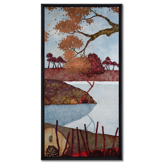 Paysages japonisants, triptyque, Auray, Honfleur et Pont-Aven, Galerie KLE, Lalou Kraffe, sérénité et contemplation