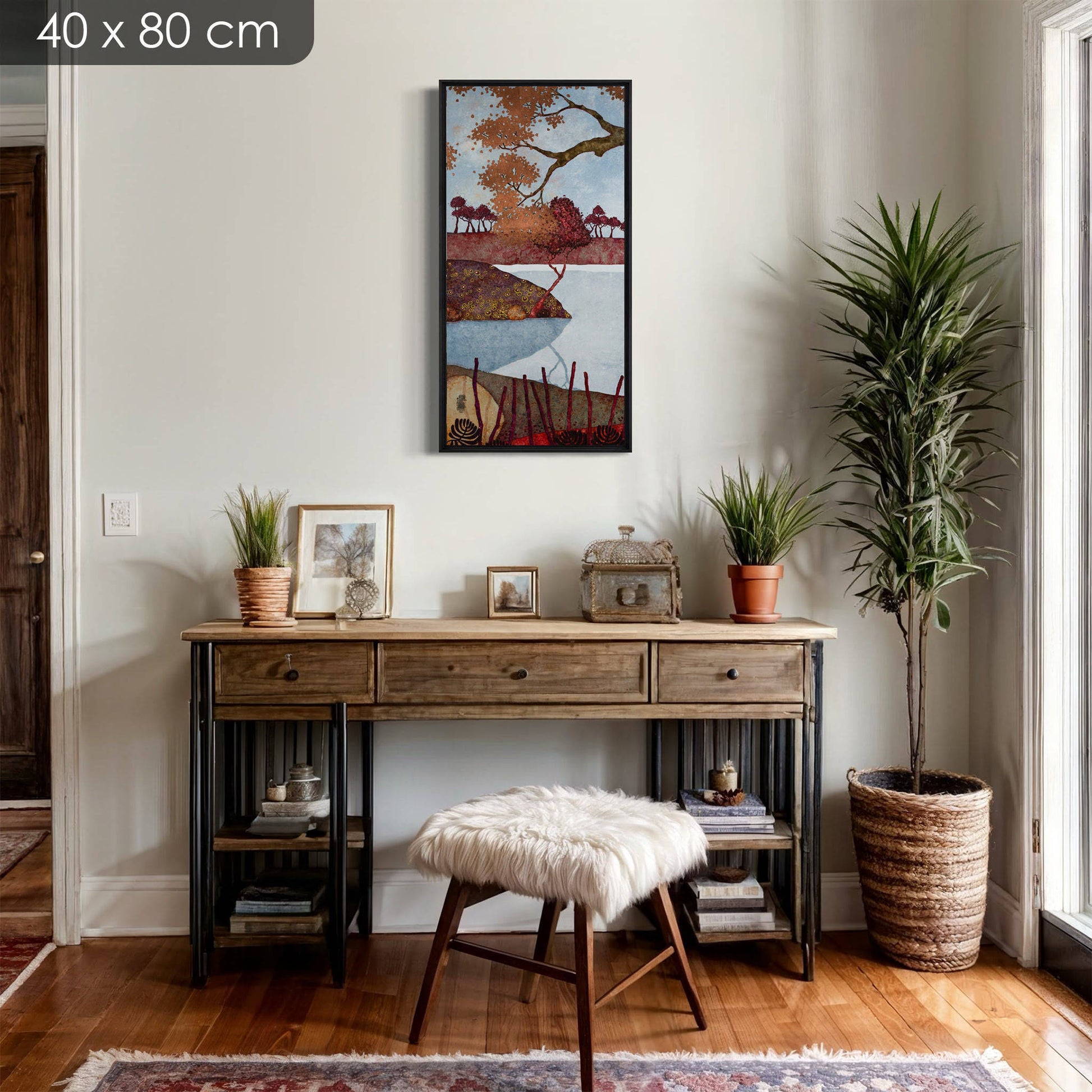 Paysages japonisants, triptyque, Auray, Honfleur et Pont-Aven, Galerie KLE, Lalou Kraffe, sérénité et contemplation