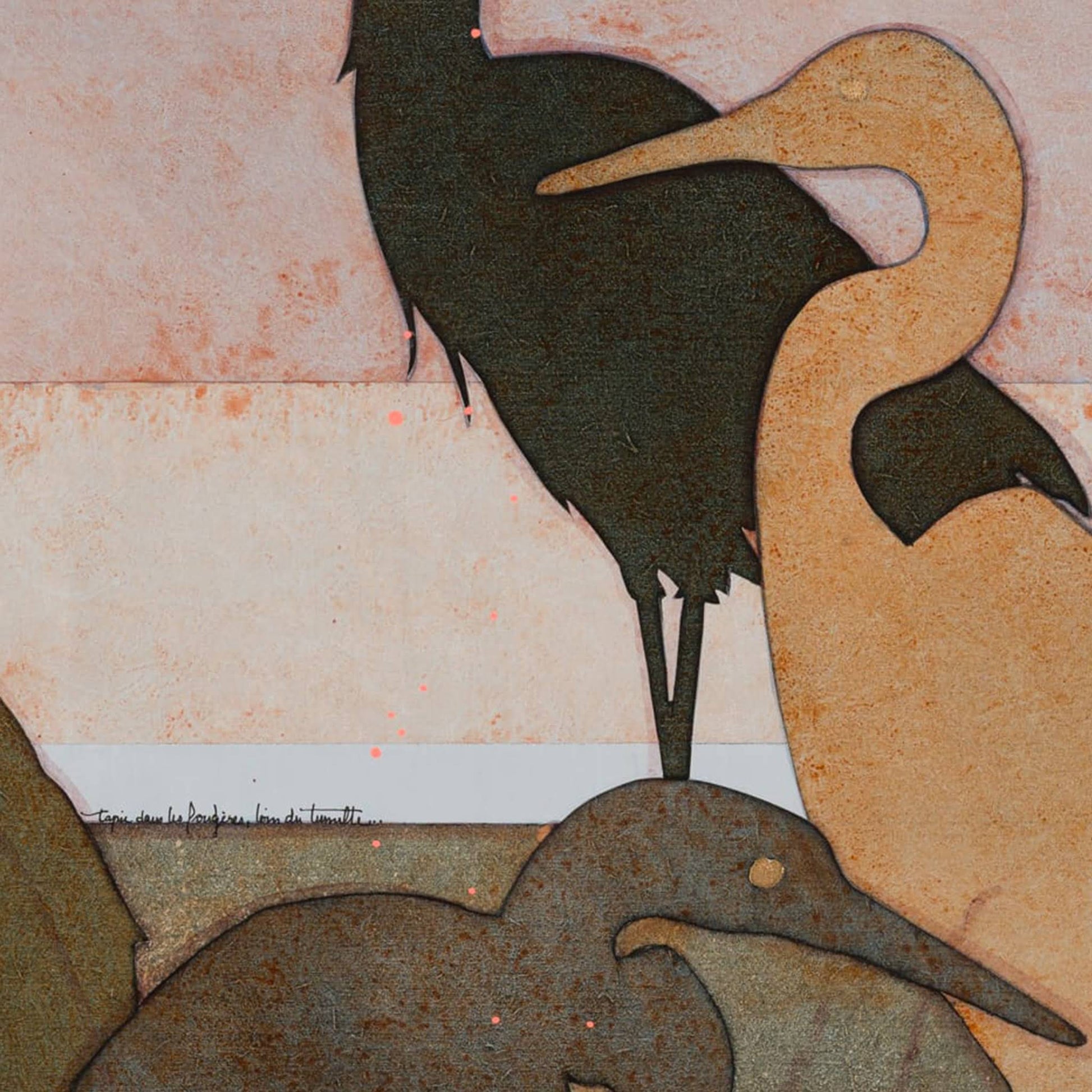 Nature, aigrettes, arts décoratifs, poésie, arts appliqués, artiste femme contemporaine, arts and kraft, peinture originale