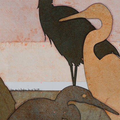 Nature, aigrettes, arts décoratifs, poésie, arts appliqués, artiste femme contemporaine, arts and kraft, peinture originale