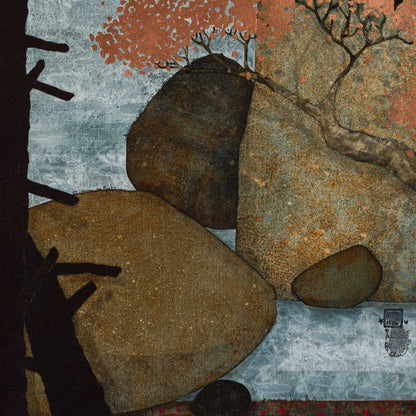 Peinture originale, paysage japonisant figuratif, contemplation et poésie en Bretagne et Normandie