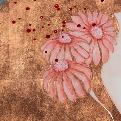 Portrait féminin, Art figuratif, Peinture originale, Galerie KLE, Lalou Kraffe, Bretagne, Normandie