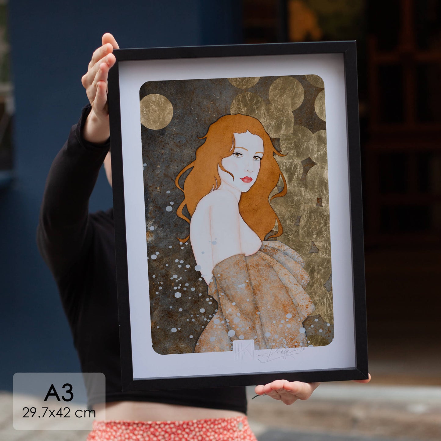 Portrait féminin, beauté, décoratif et figuratif, Lalou Kraffe à Auray, Honfleur et Pont-Aven